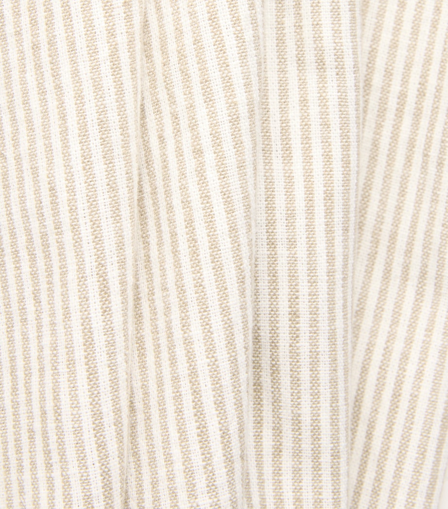 Samsøe Samsøe Mens Linen-Organic Cotton Stripe Saliam Shirt Aluminium Image 6
