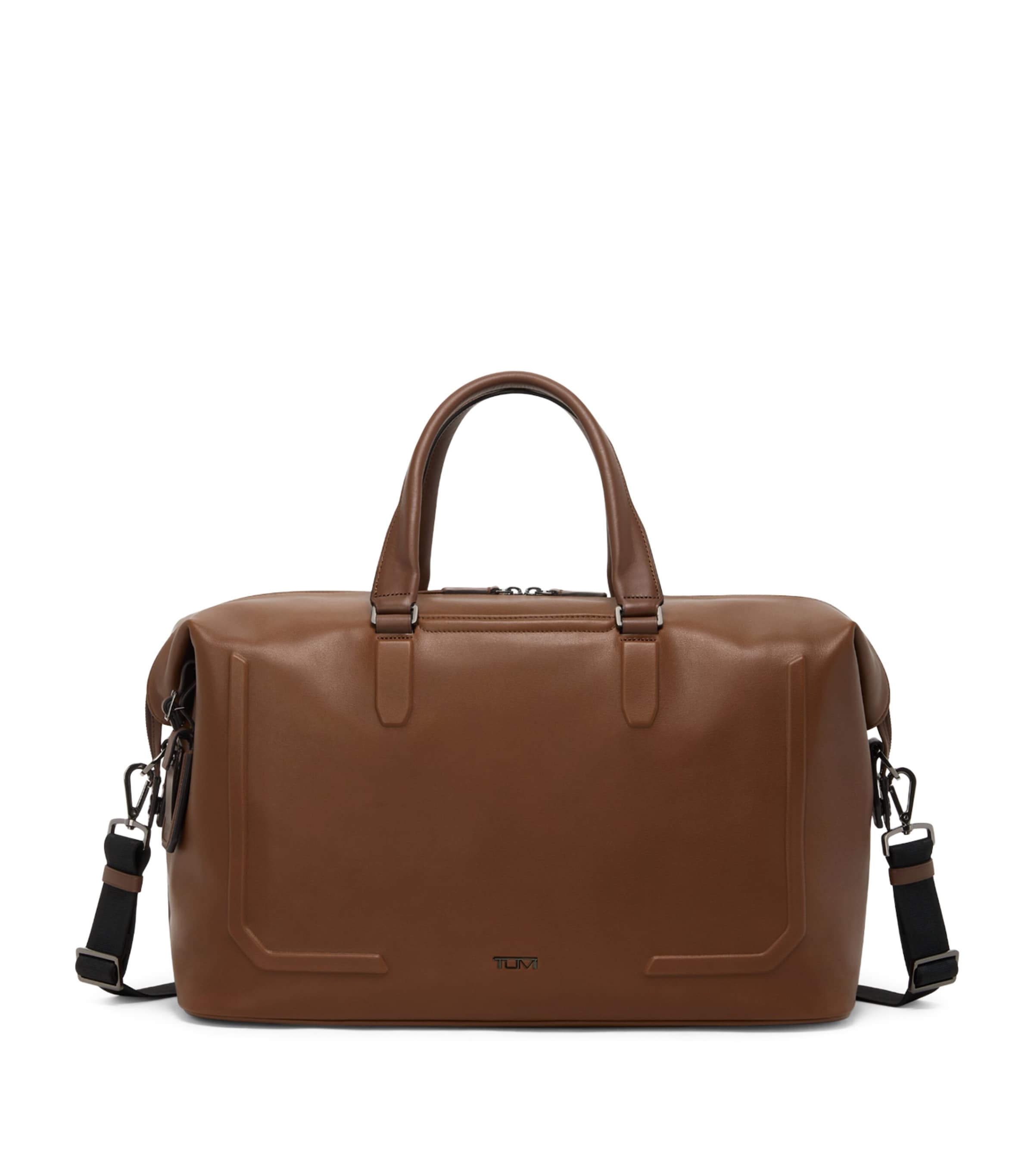 Tumi Leather Nelson Duffle Bag (52cm) Cognac Bombe Image 1