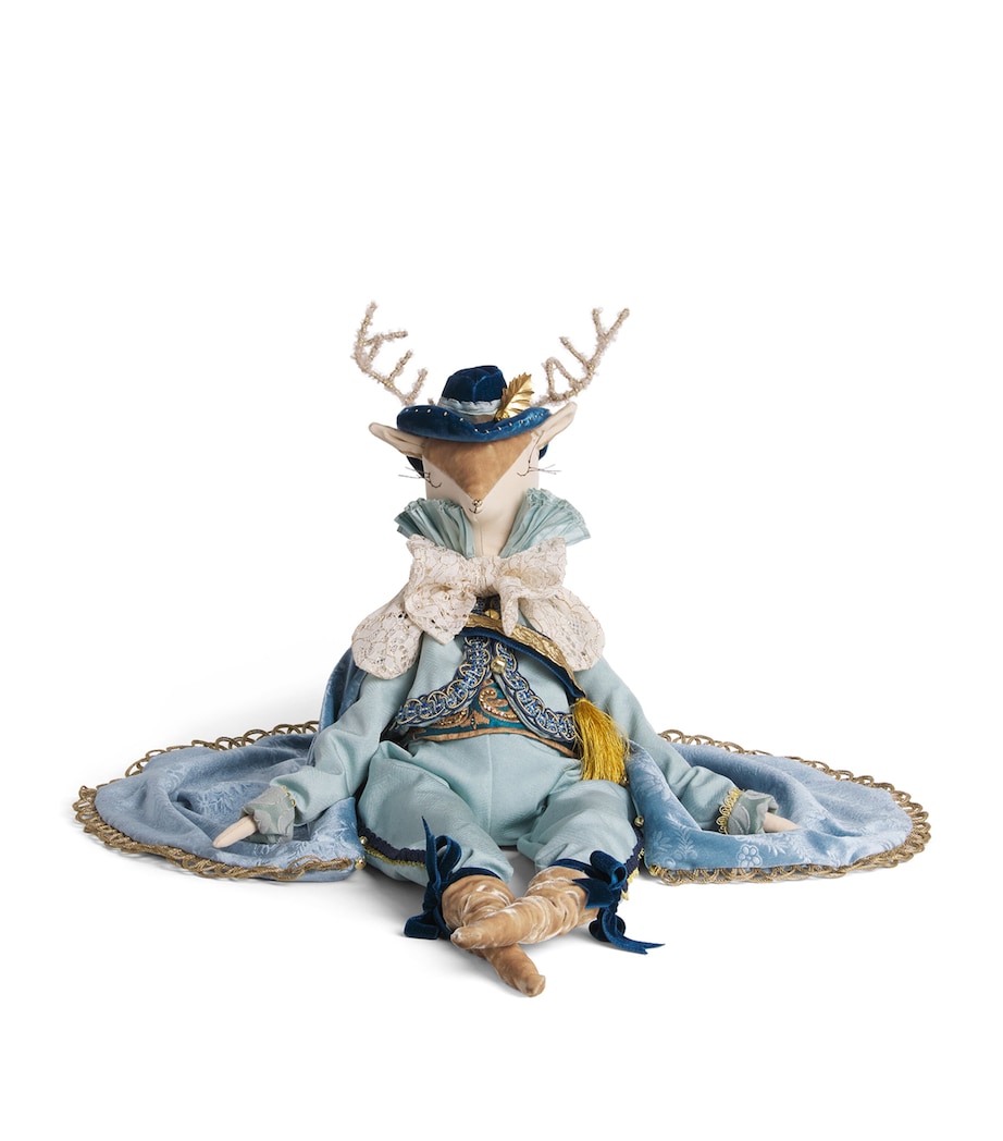 Alice Mary Lynch Deer Gentleman Ornament Teal/blue/gold Image 1
