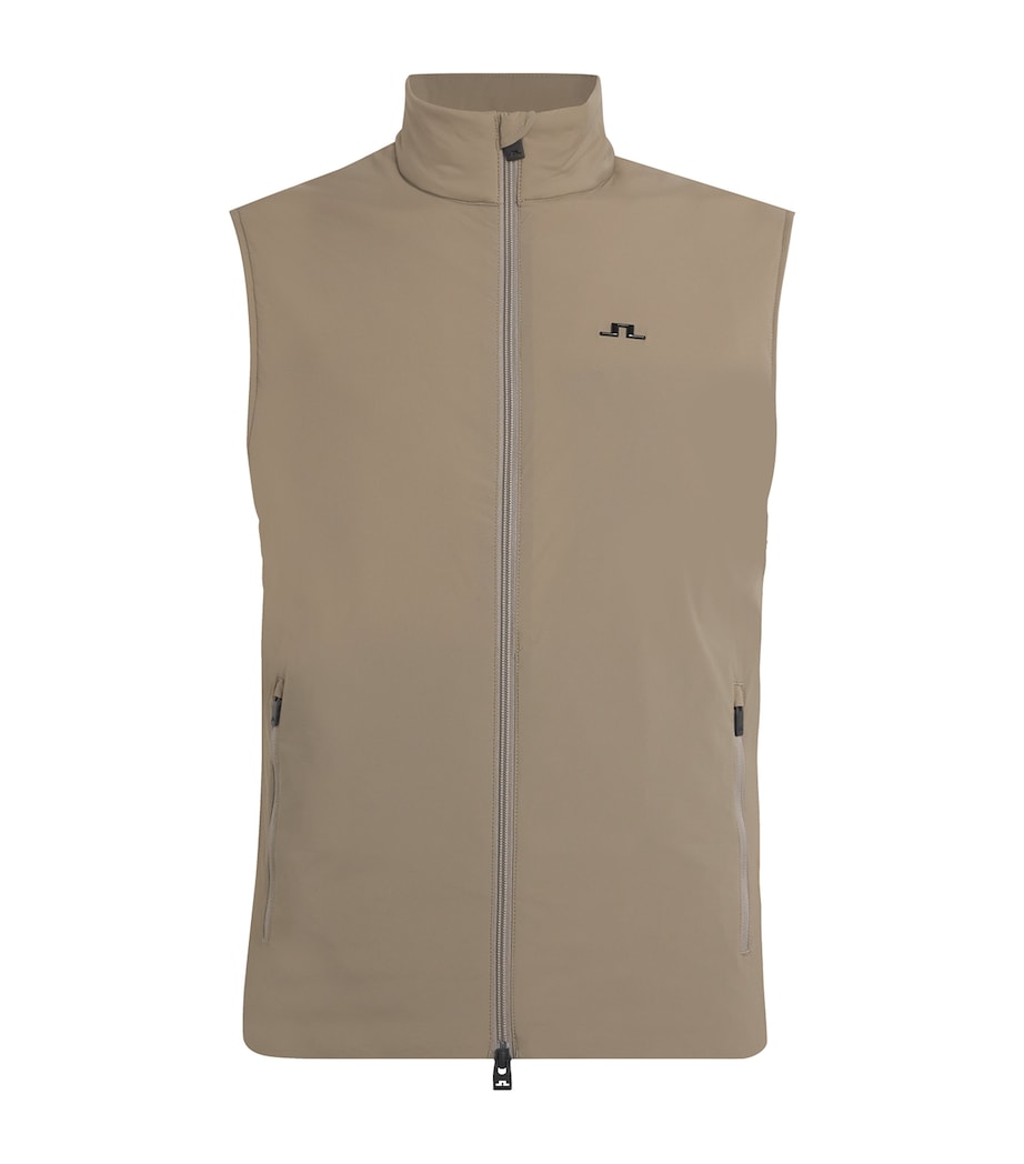J Lindeberg Mens Timor Hybrid Gilet Brindle Image 1