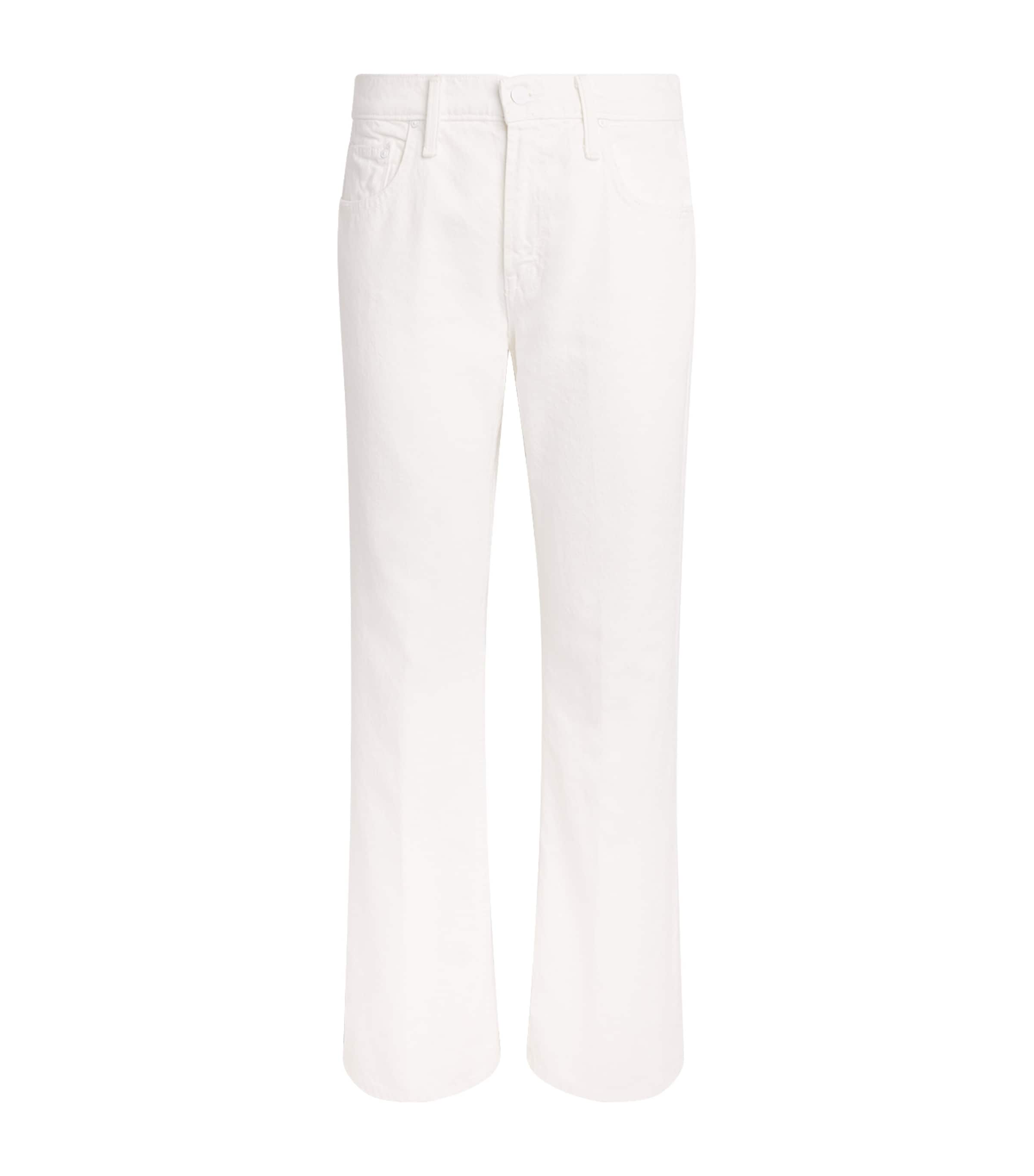 MOTHER Womens The Bookie Skimp Wide-Leg Jeans Picket Fence Image 1