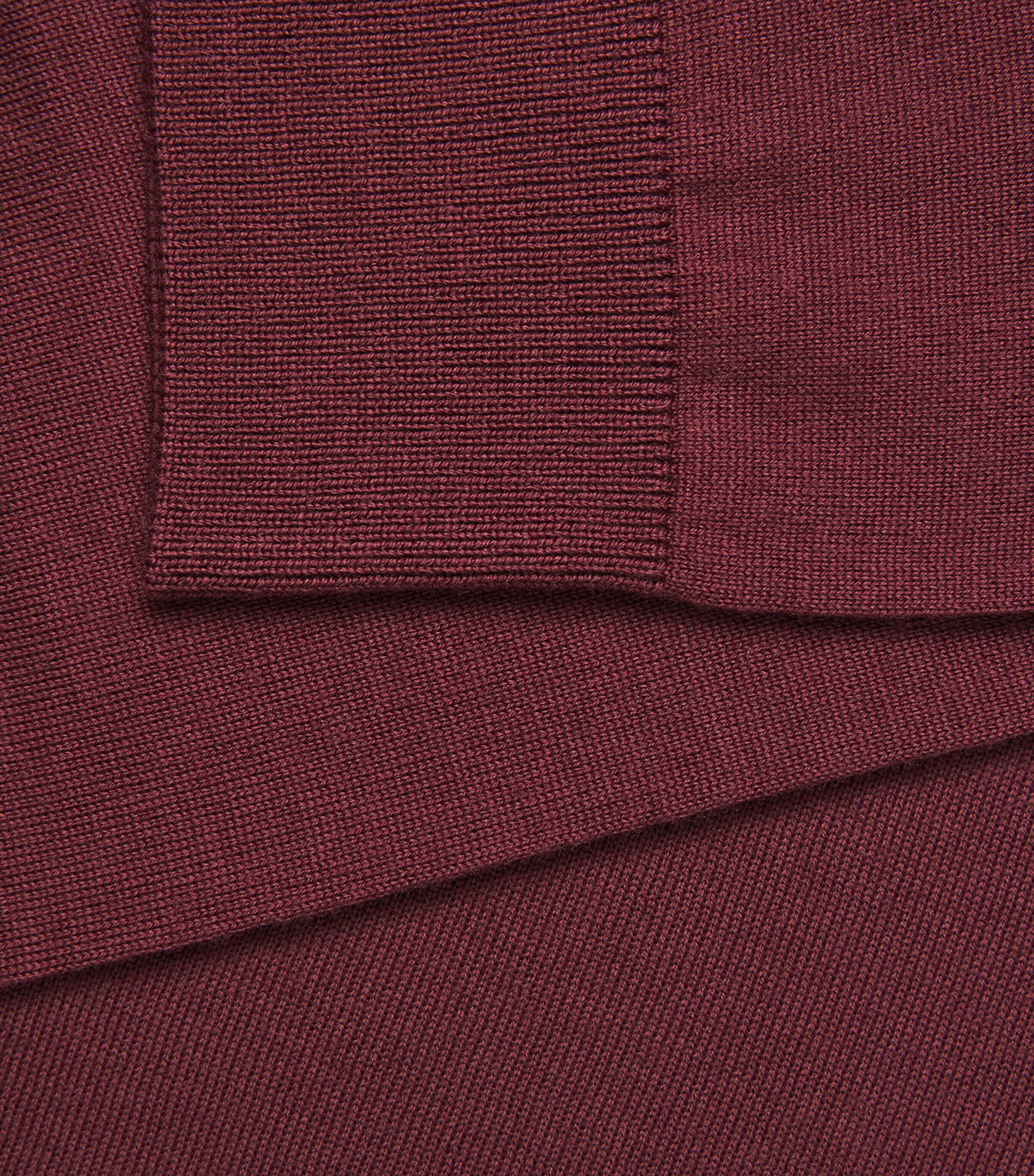 Pal Zileri Mens Wool Sweater Bordeaux Image 6