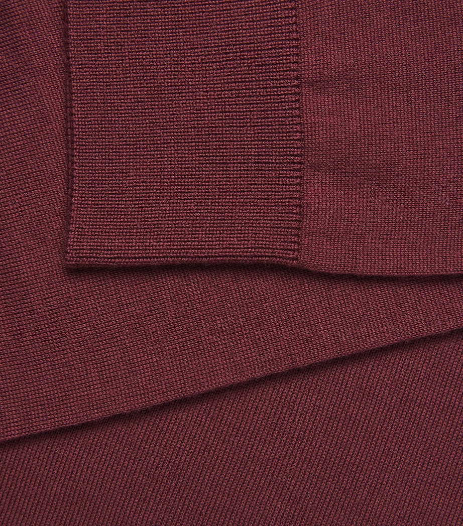 Pal Zileri Mens Wool Sweater Bordeaux Image 6