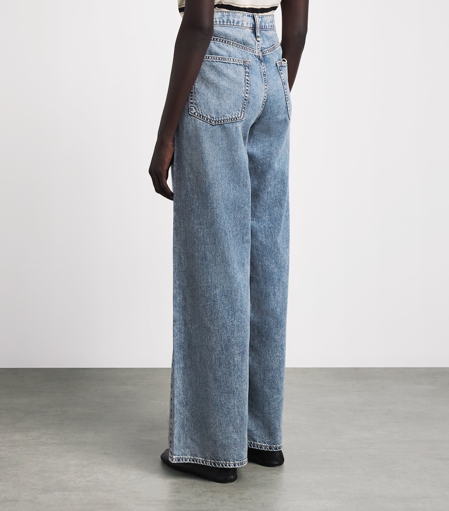 Rag & Bone Womens Featherweight Sofie High-Rise Wide-Leg Jeans Theo Image 5