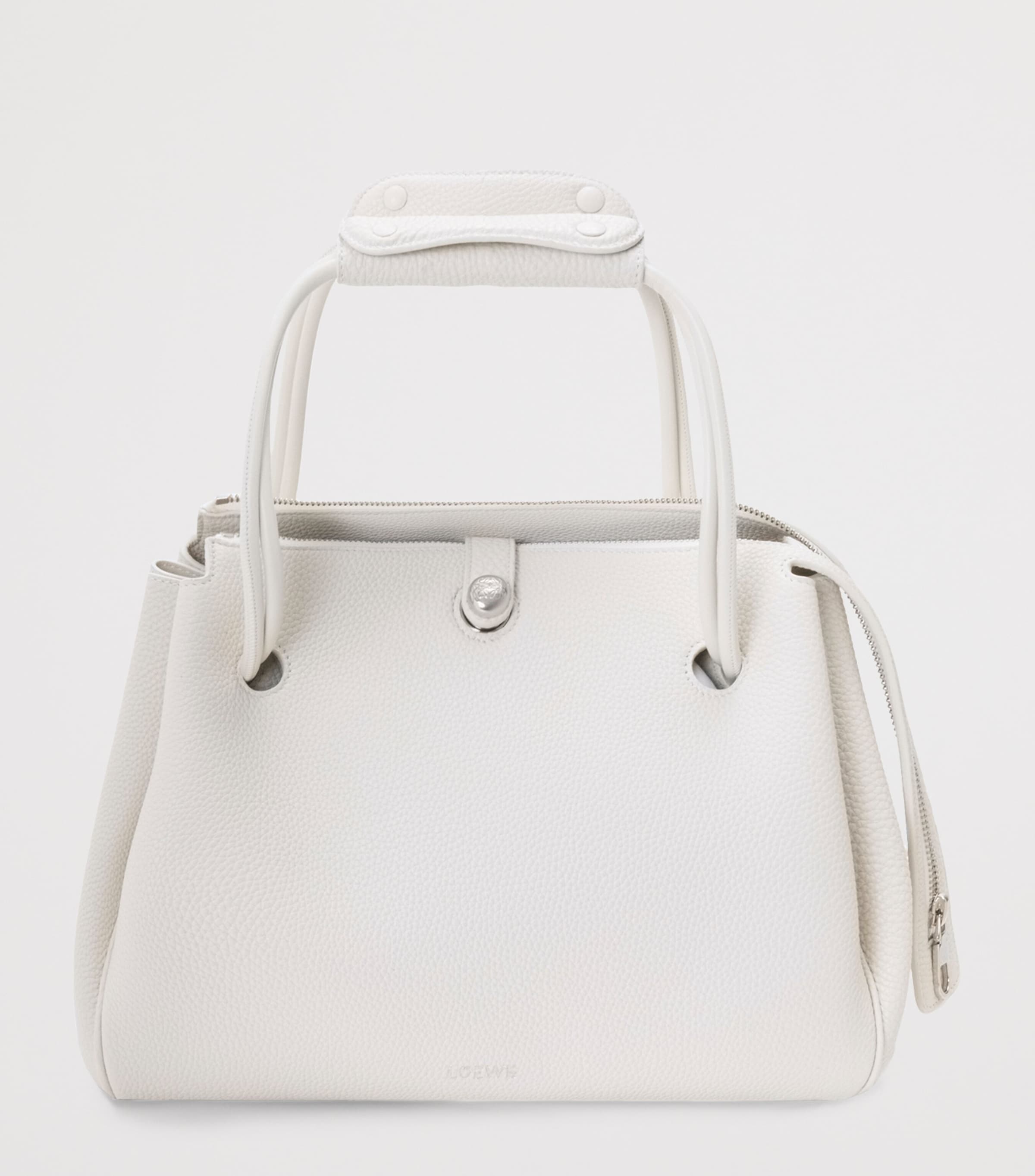 LOEWE Medium Calfskin Madrid Shoulder Bag Soft White Image 6