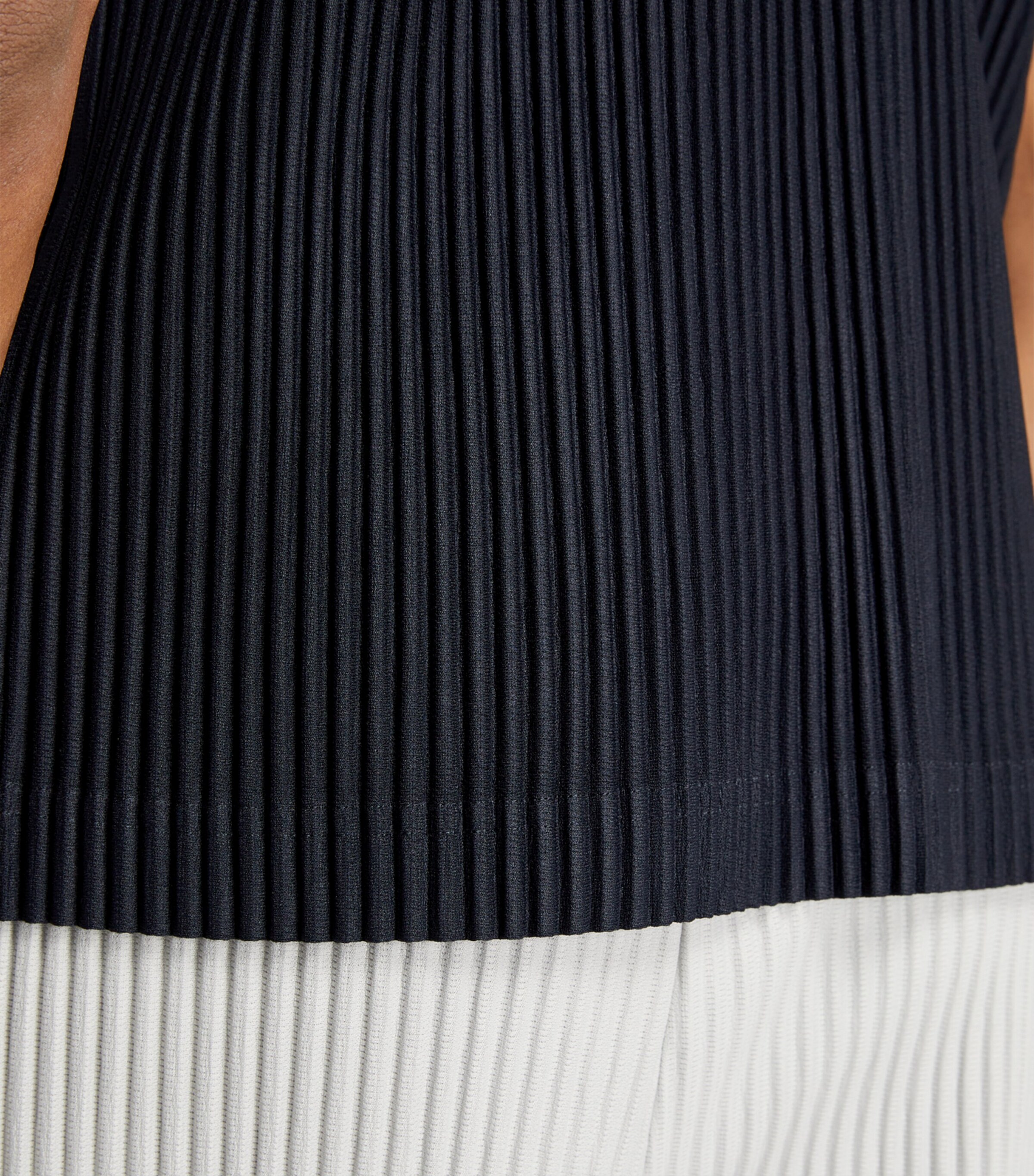 Homme Plissé Issey Miyake Mens Pleated Polo Shirt Navy Image 6