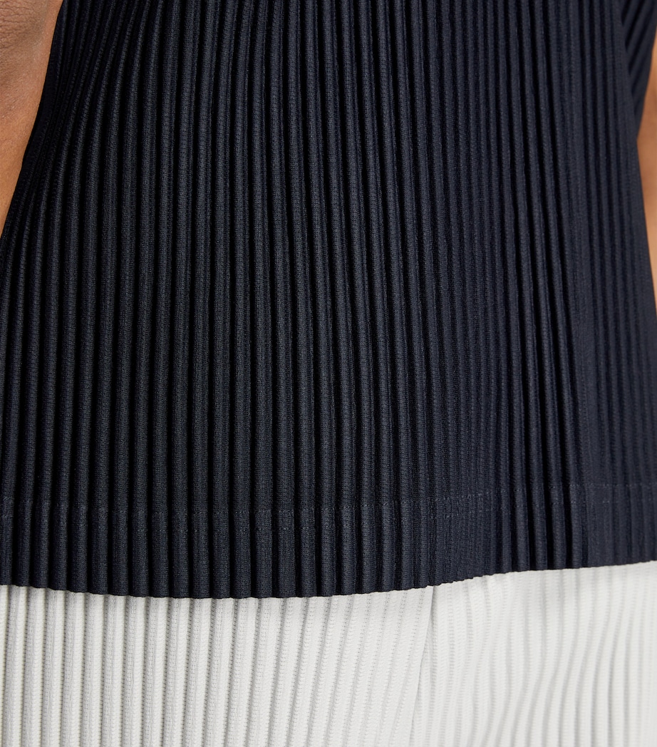 Pleated Polo Shirt 75 NAVY Image 6
