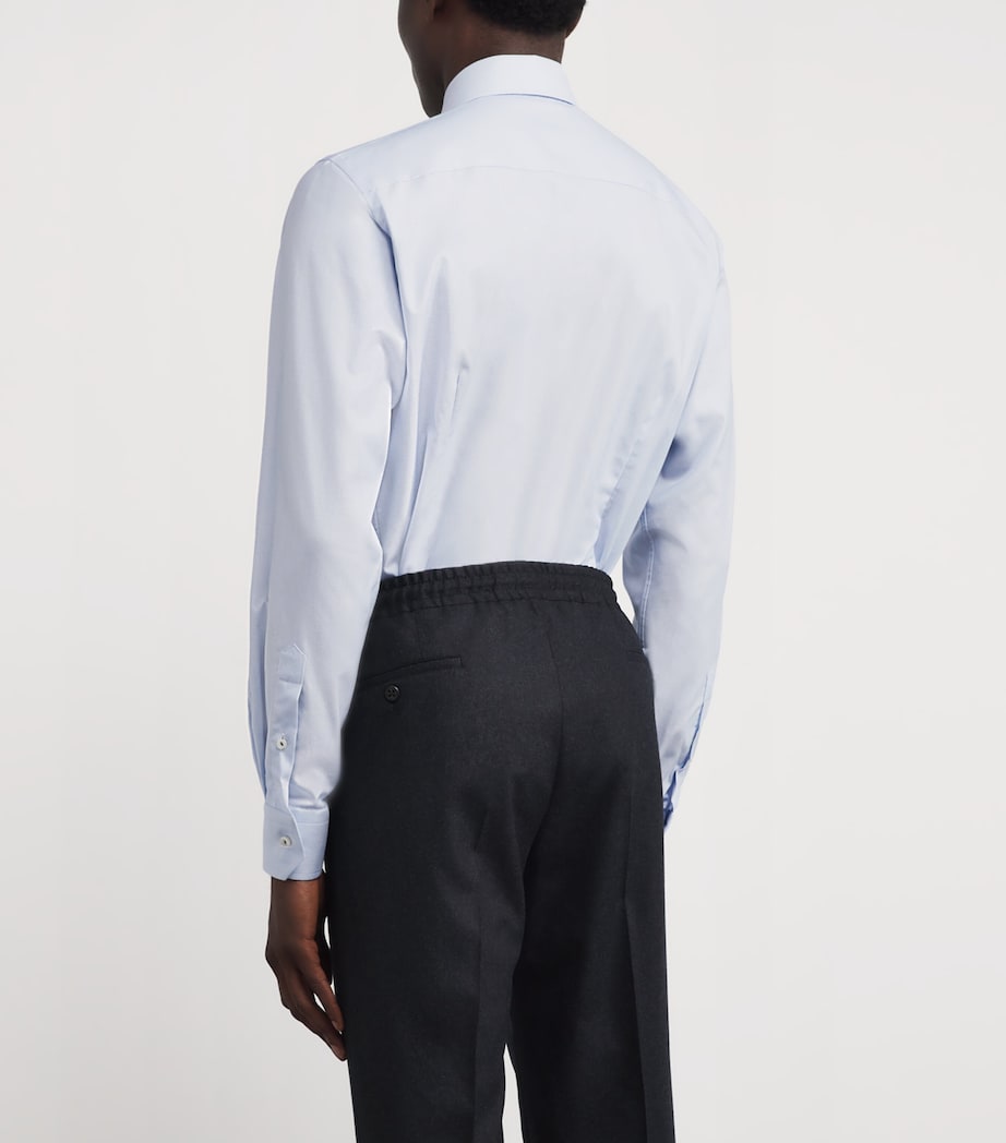 Cotton-Blend Contemporary-Fit Shirt LIGHT BLUE Image 4