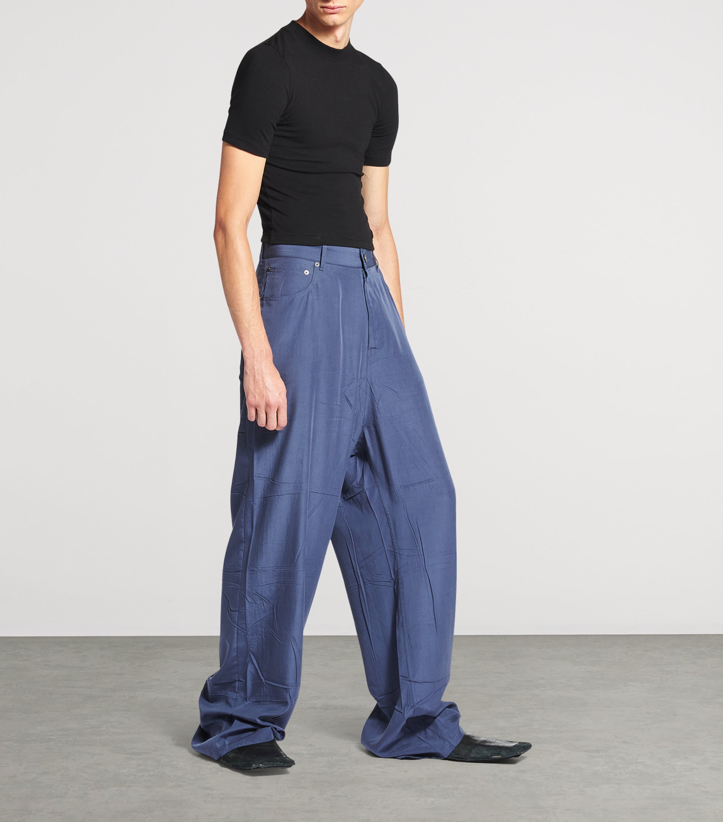 Poplin Wide-Leg Trousers 4530 Image 4