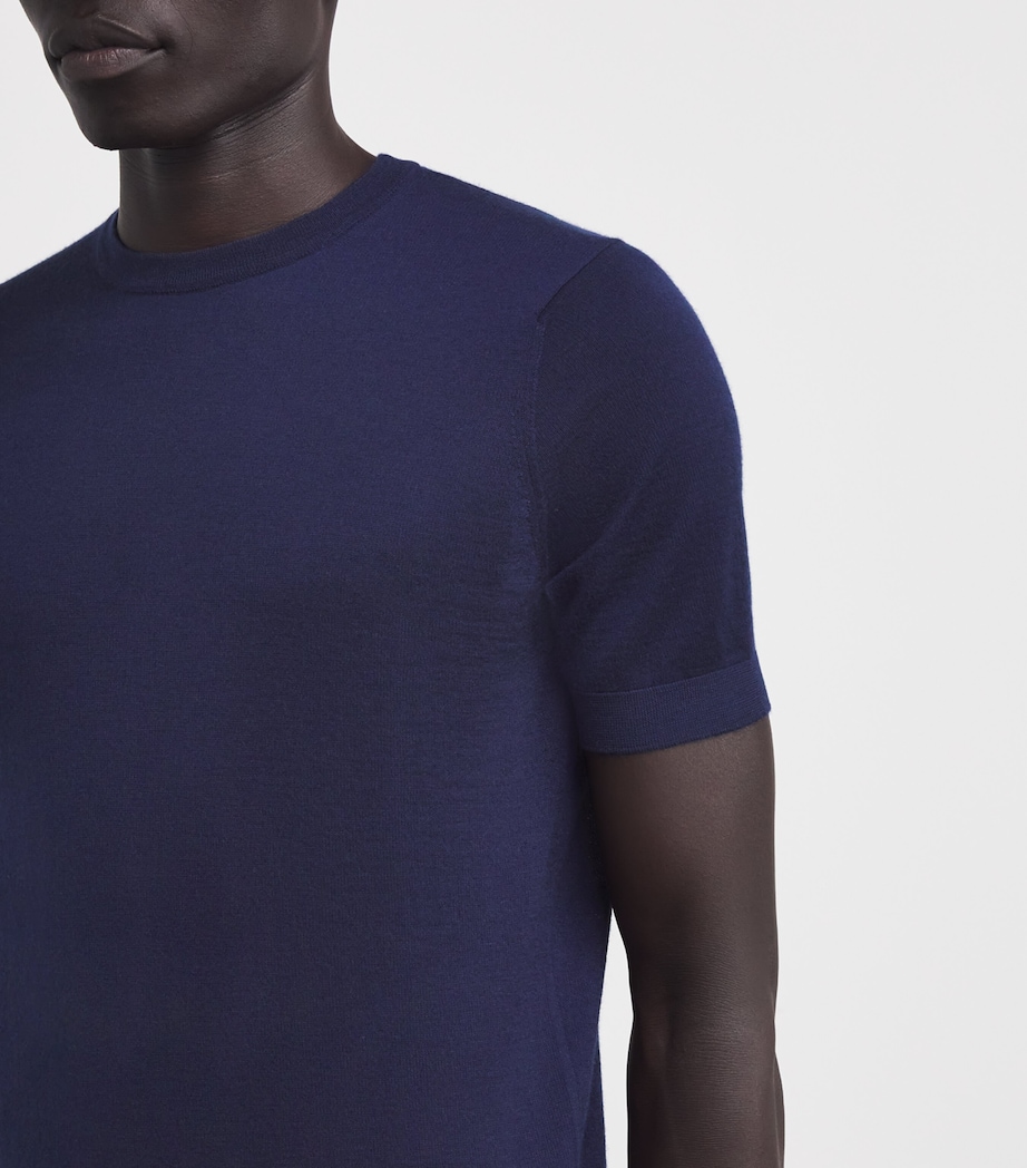 Cashmere-Silk T-Shirt 46237 DARK BLUE Image 6