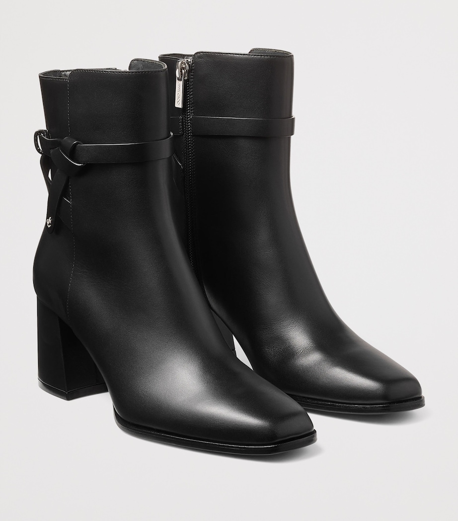 Lawton AB 65 Leather Heeled Boots BLACK Image 4
