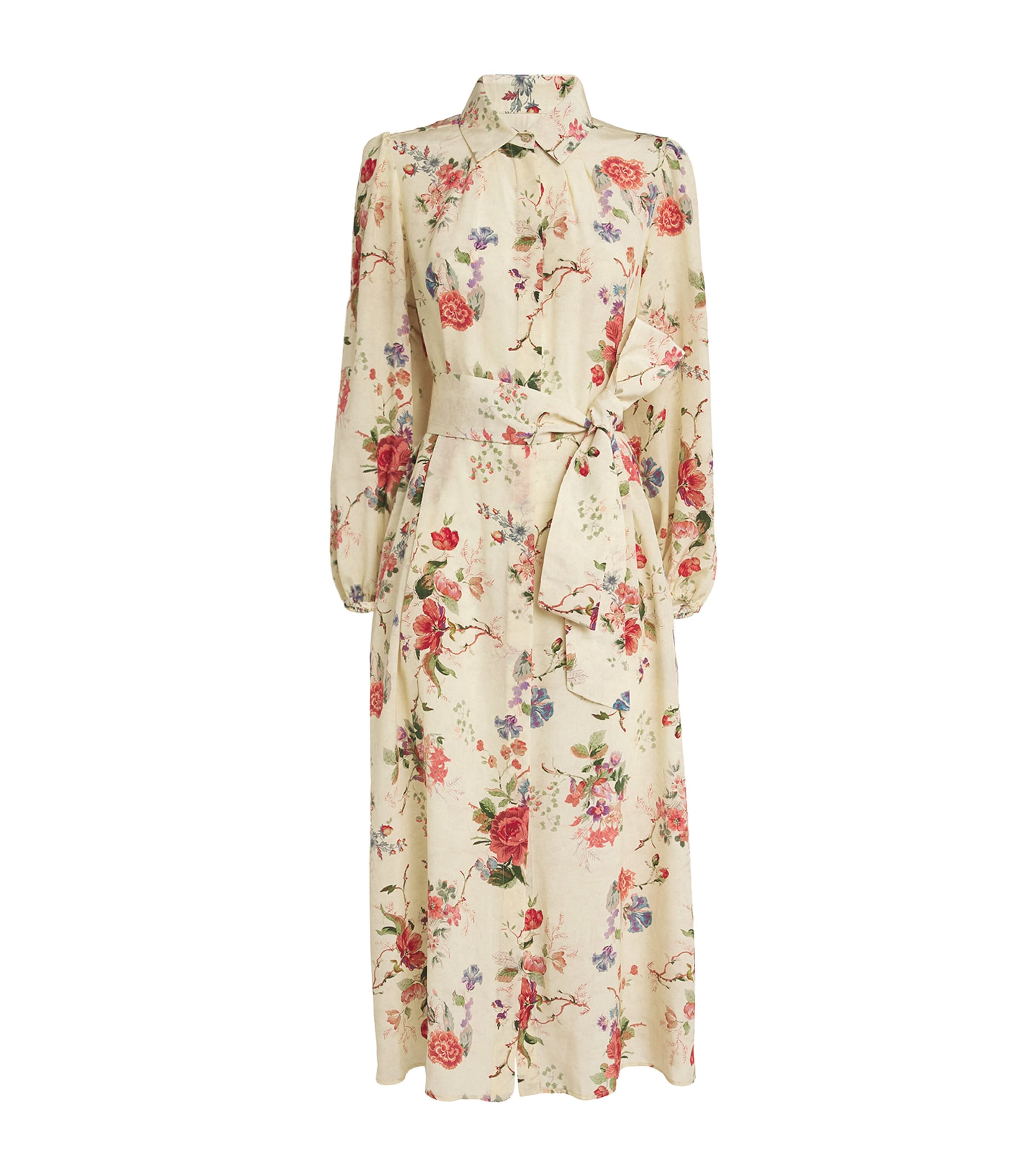 Weekend Max Mara Silk Crepe De Chine Midi Dress In White