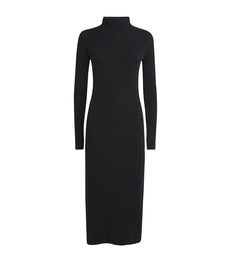 Wool-Cashmere Midi Dress BLACK Image 1
