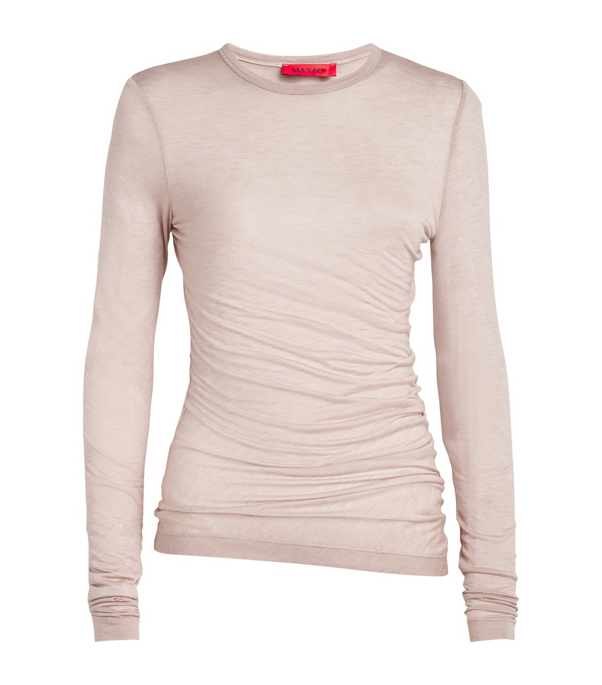 Shop Max & Co Long-sleeve Top In Beige