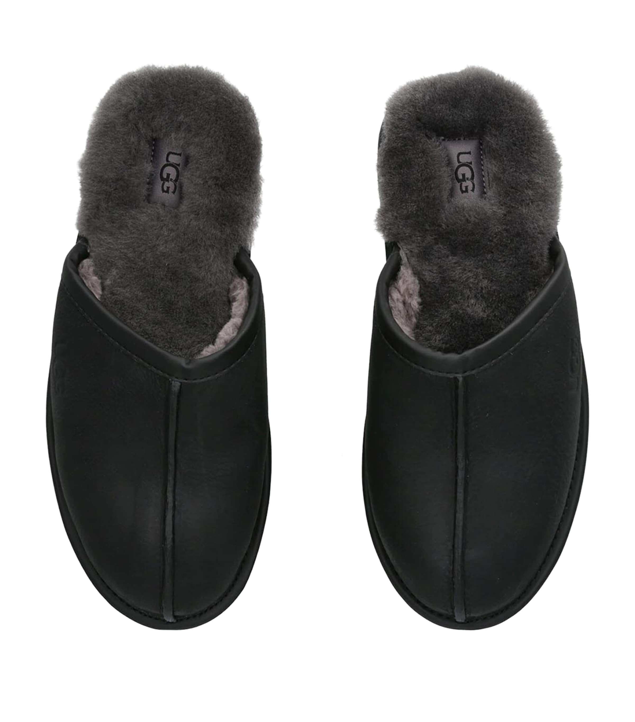 Suede Scuff Slippers BLACK Image 4