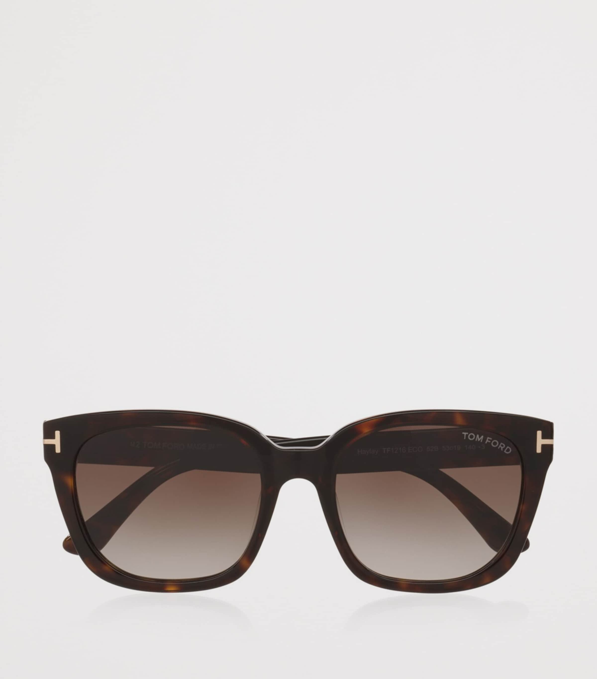 TOM FORD Haylay Square Sunglasses Brown Image 3