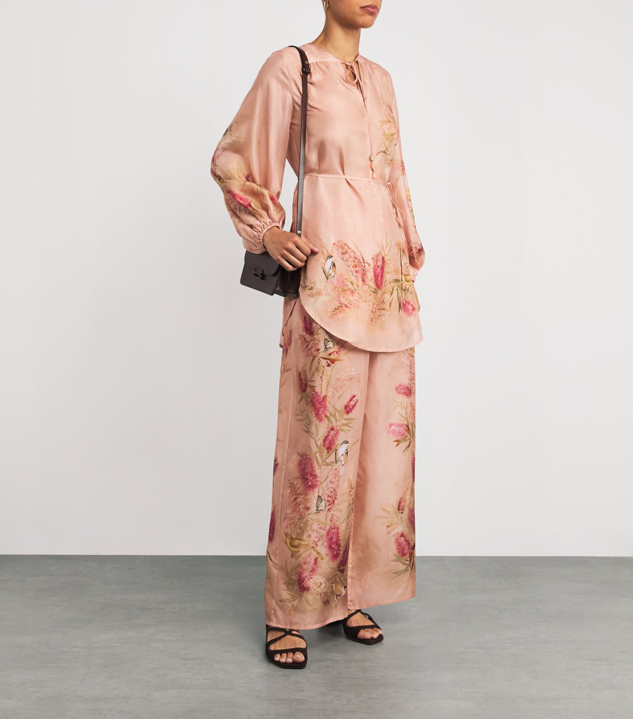 パンツ ZIMMERMANN CASCADIAN PRINTED SILK TROUSERS Zimmermann Cascadian Relaxed Silk Pants | Neiman Marcus