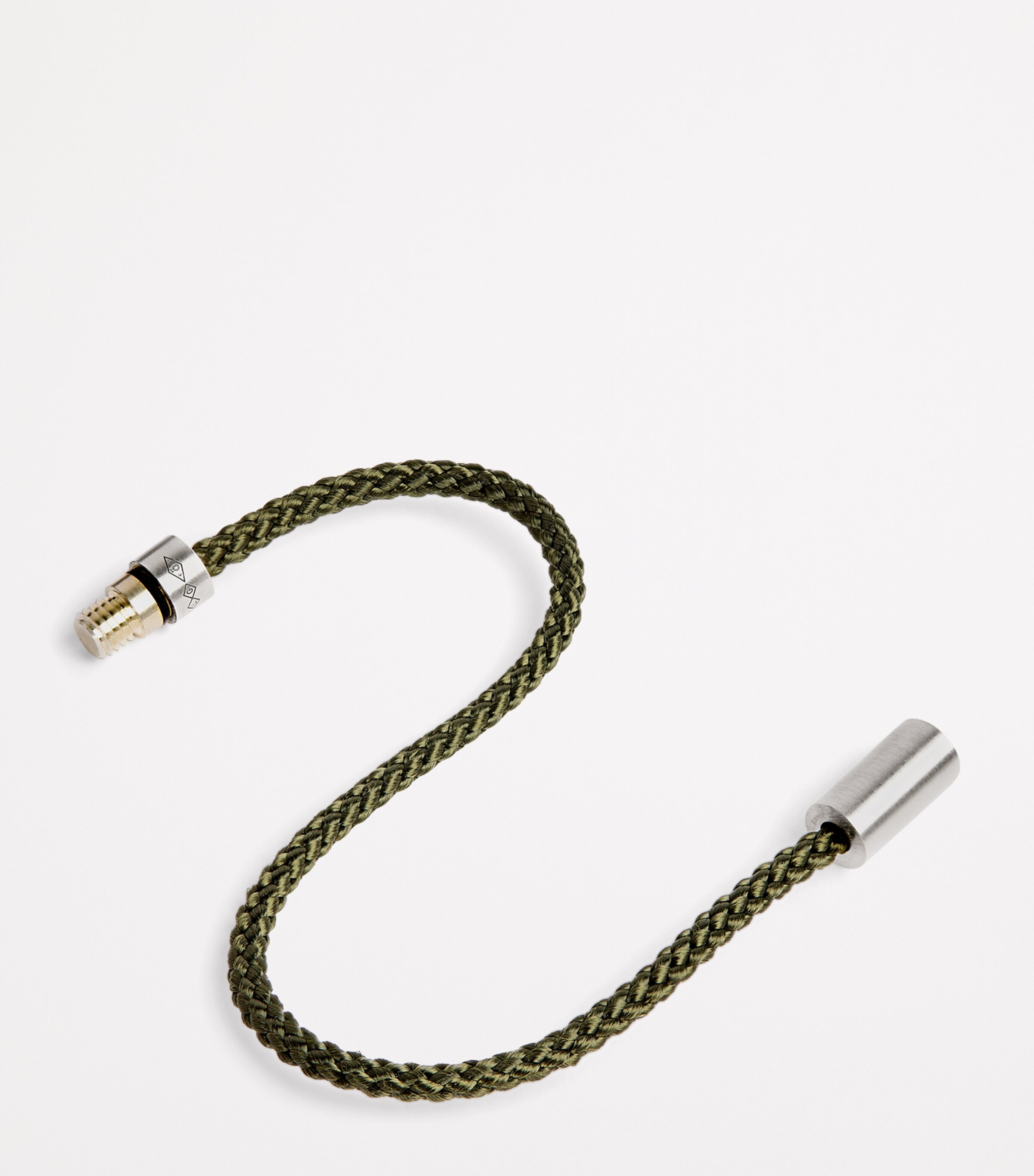 Le Gramme Sterling Silver Nato 7g Cable Bracelet Khaki Image 4