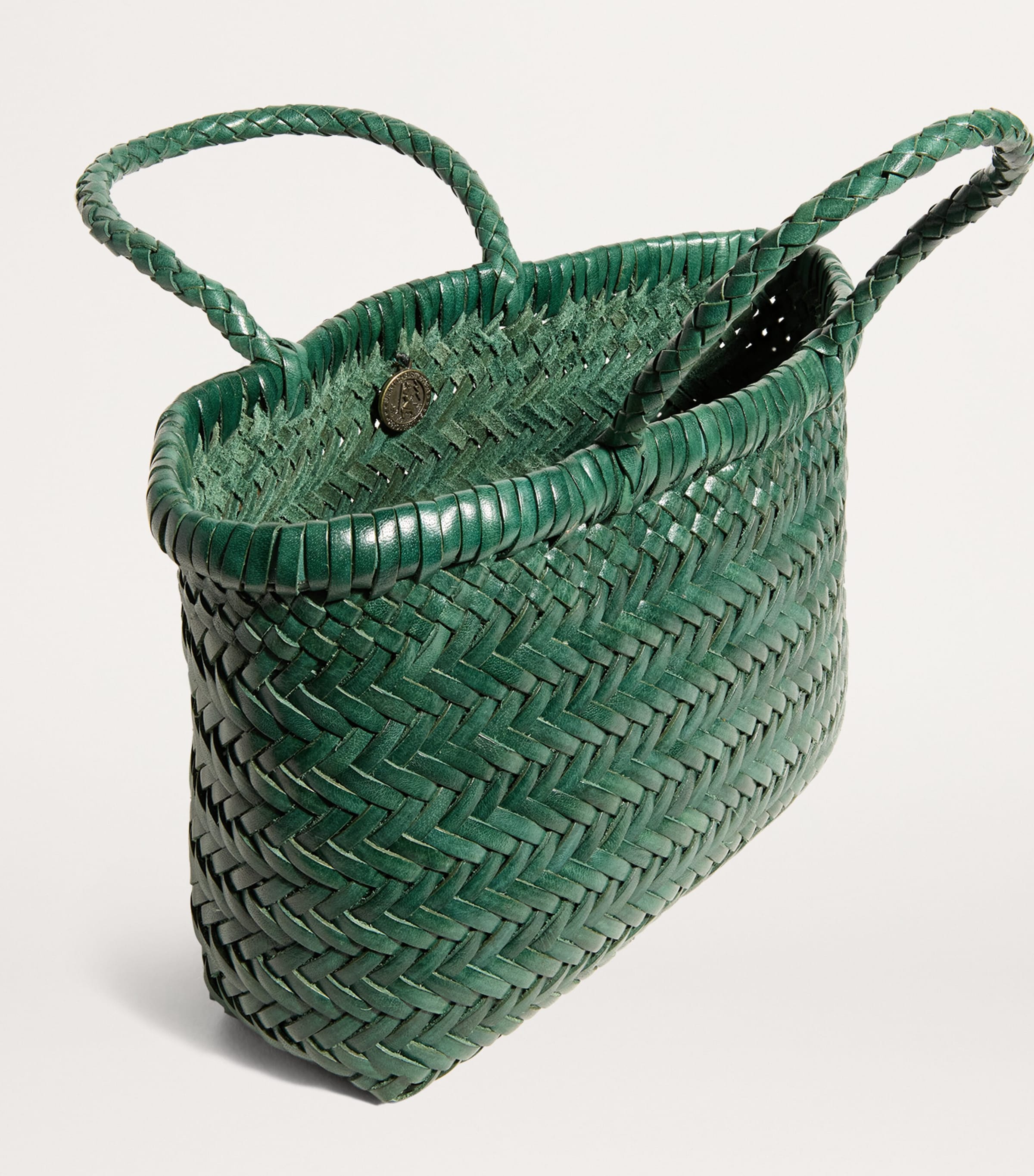 Mini Leather Flat Gora Tote Bag FOREST Image 4