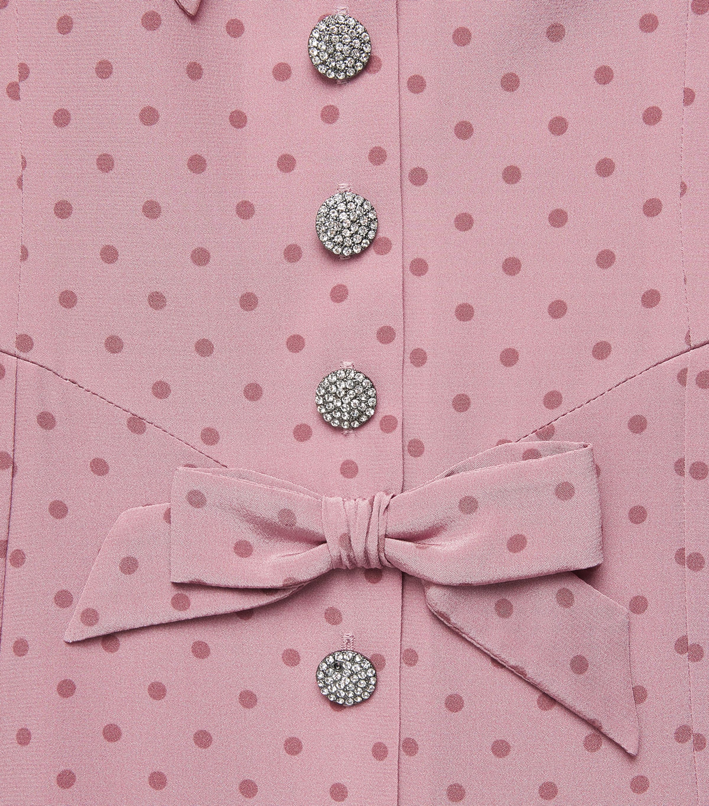 strapless open back dress South of France Maxi Dress Pink Polka Dot main image 1