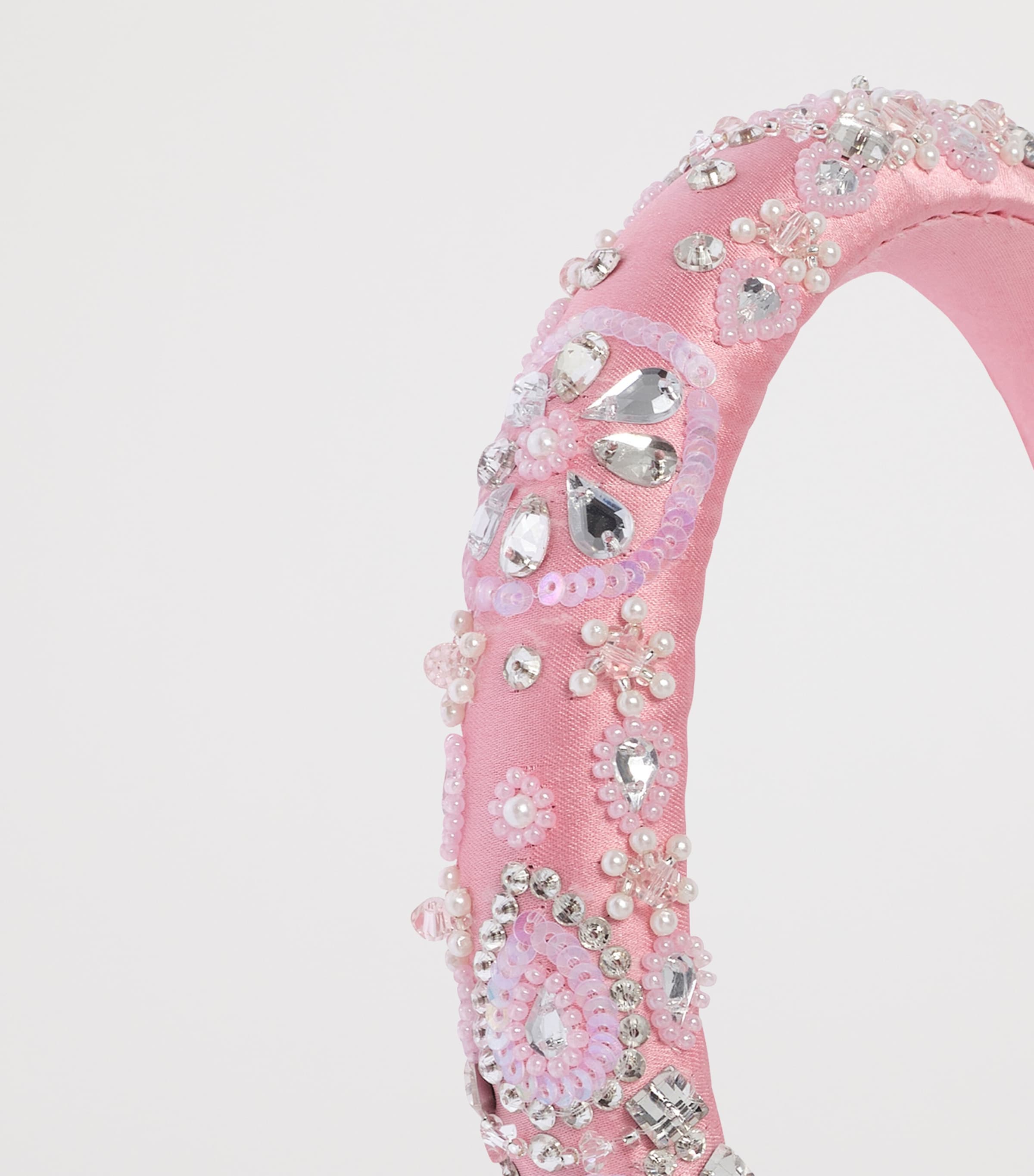 Embellished Almas Headband PEACH BLUSH Image 3