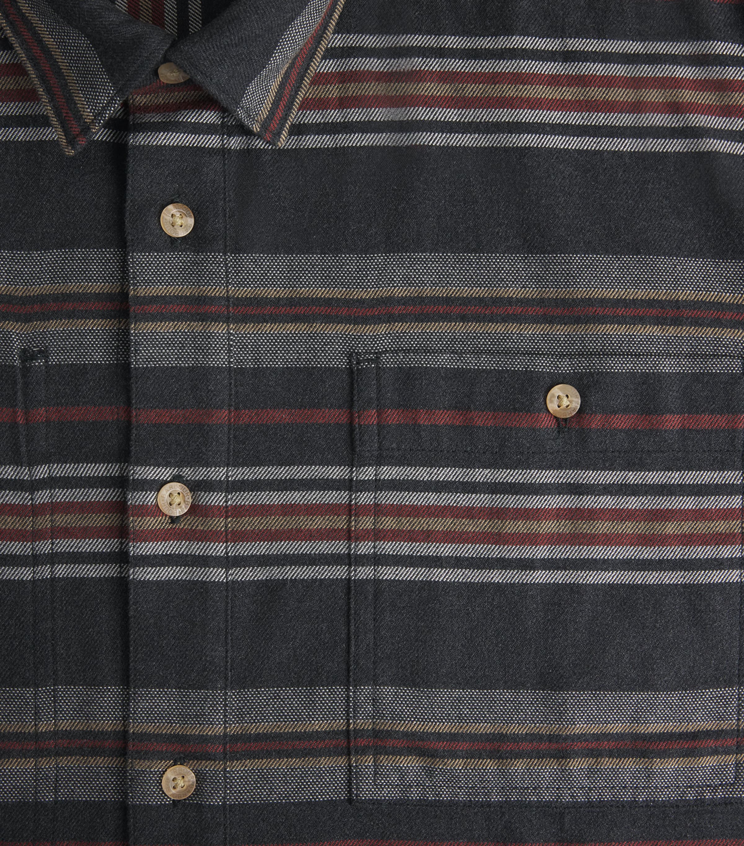 Cotton Stripe Bowscale Shirt CH51 CHARCOAL MARL Image 5