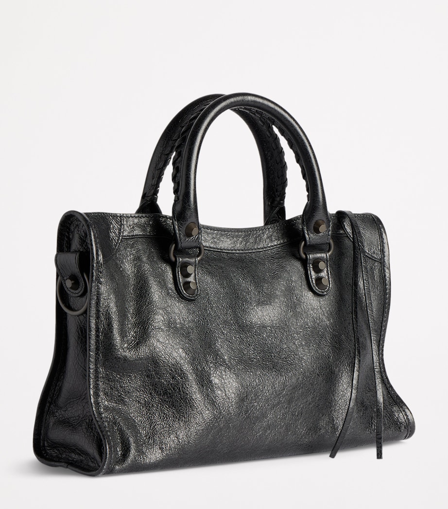 Balenciaga Small Lambskin Embellished Le City Top-Handle Bag Image 4