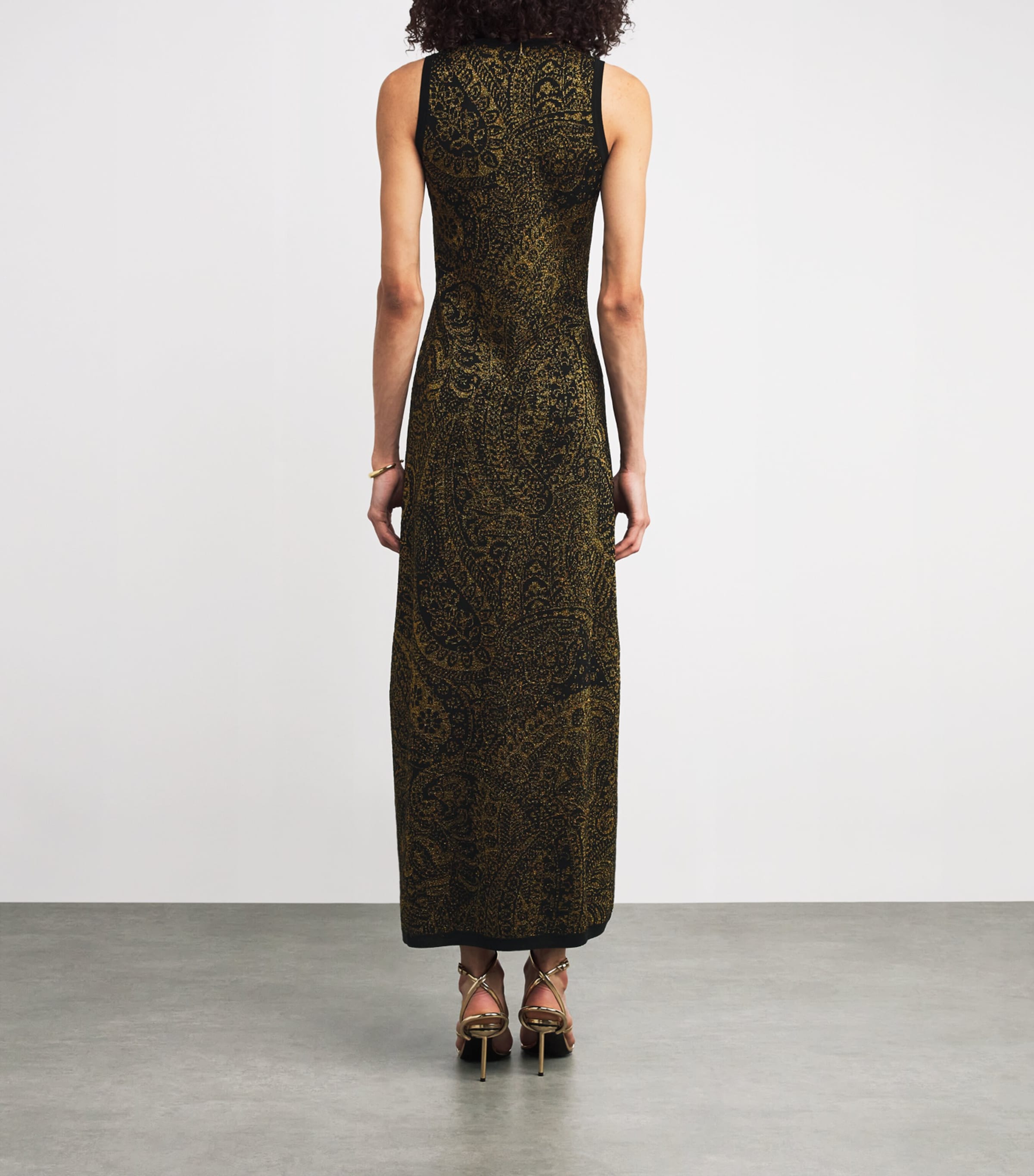 Wool-Blend Paisley Maxi Dress S9810 Image 3