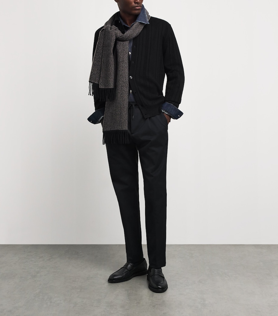 Herno Mens Technical Drawstring Trousers Nero Image 2