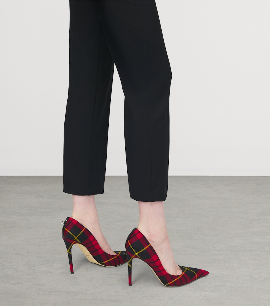 McQueen Cotton Tartan Skull Pumps 105 Image 2