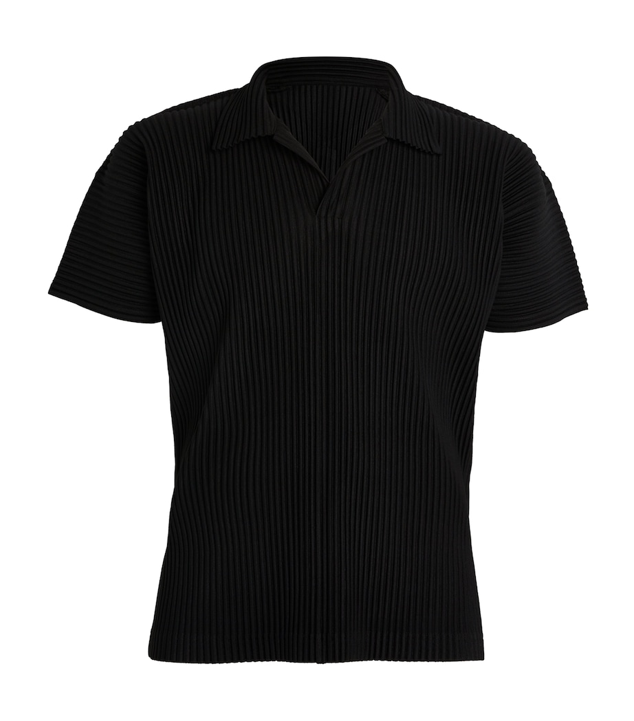Pleated Polo Shirt 15 BLACK Image 1