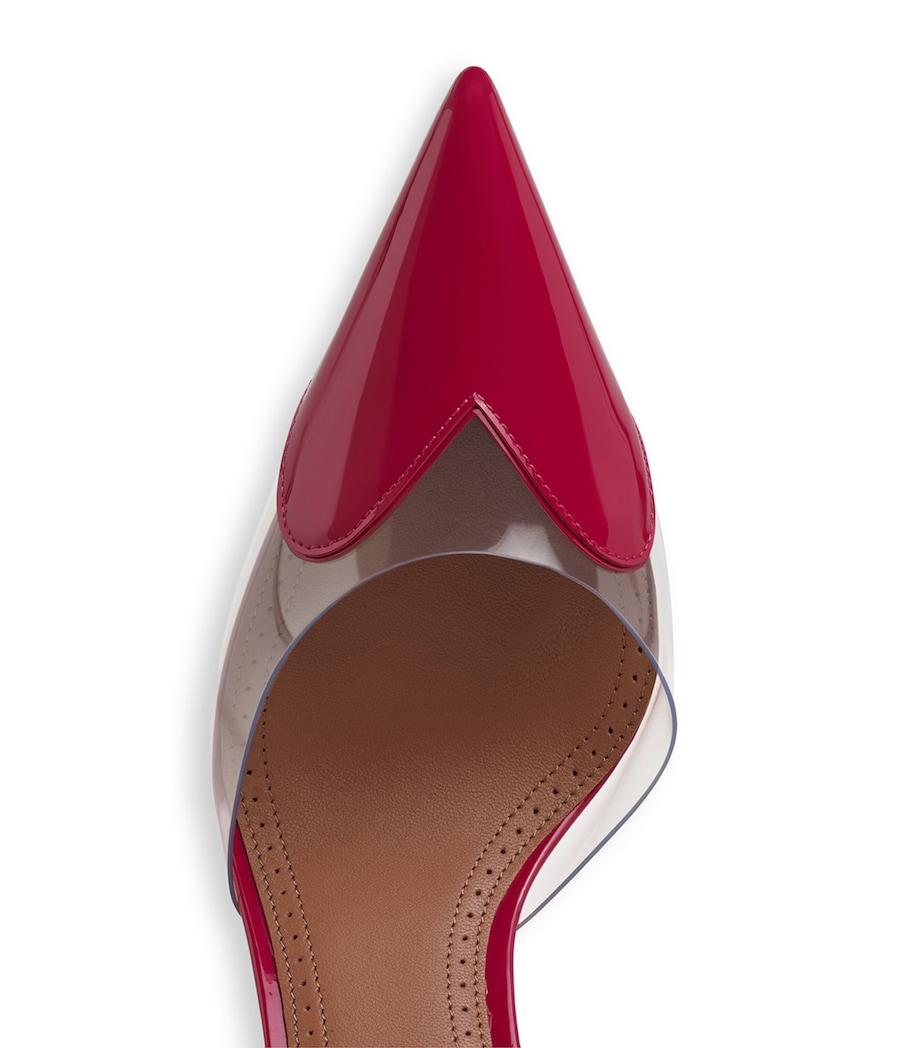 Leather-PVC Le Coeur Heeled Mules 90 FRAMBOISE Image 4