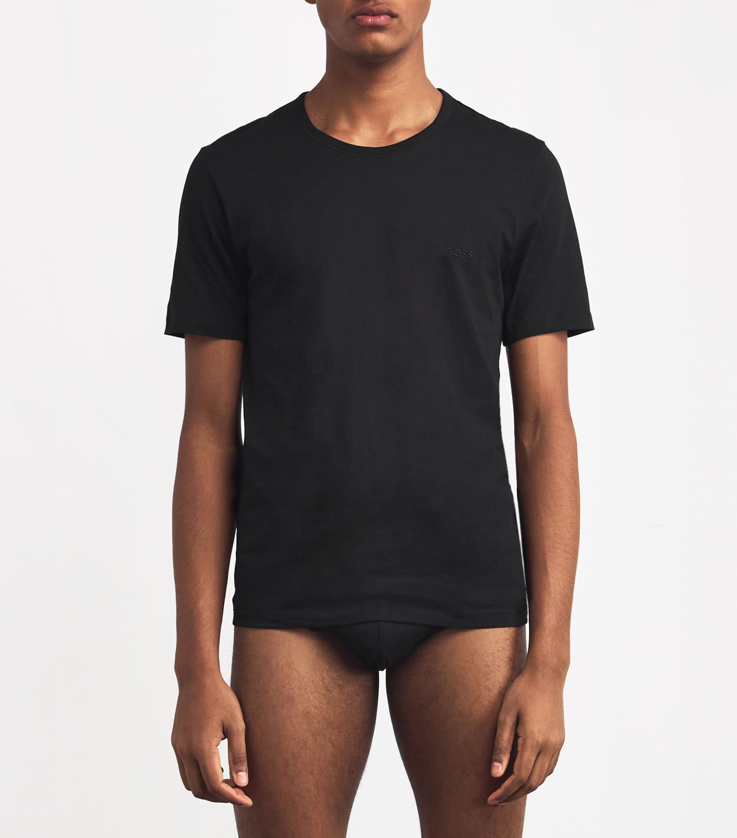 Cotton Logo T-Shirt (Pack of 3) 001-BLACK Image 2