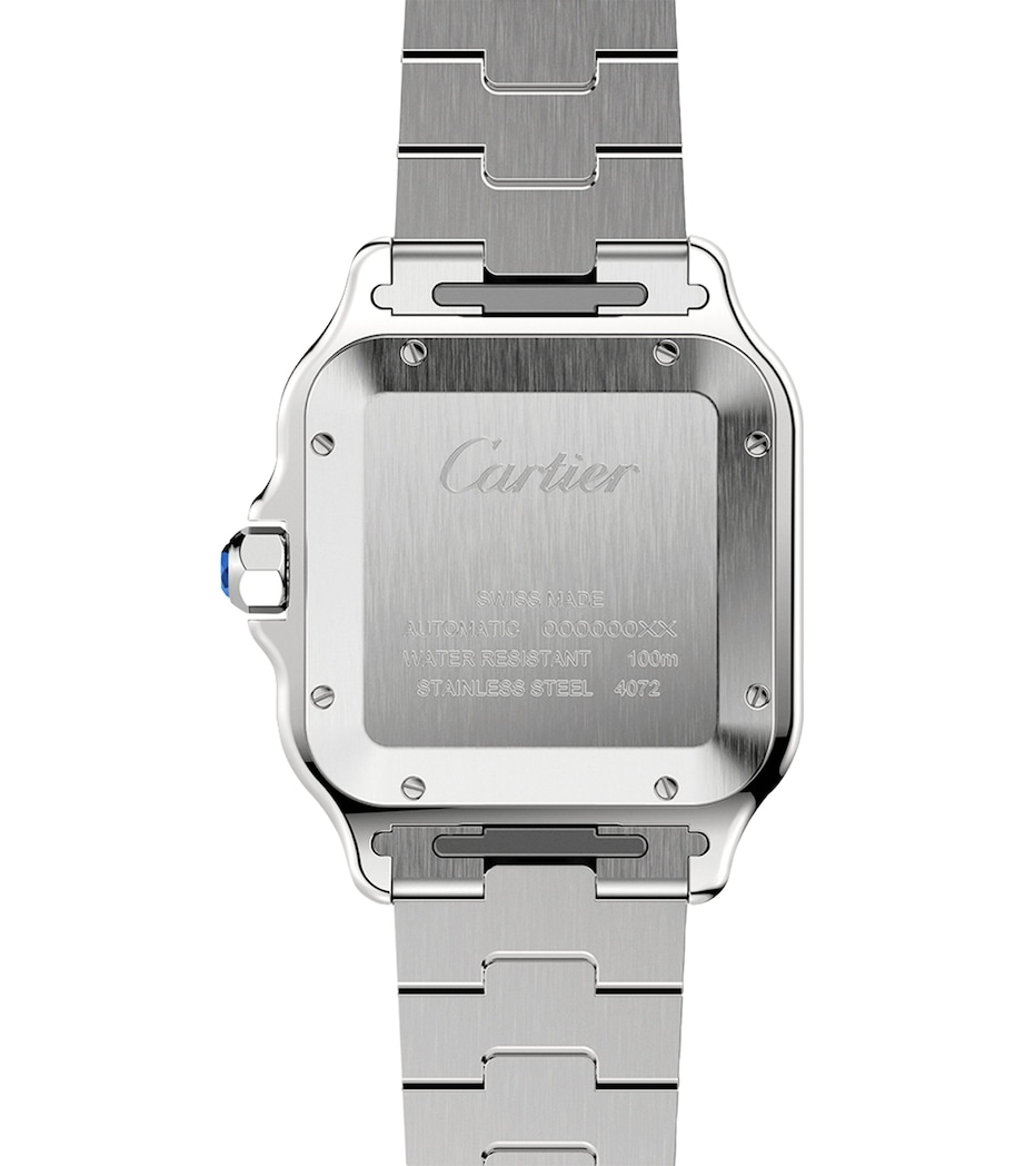 Stainless Steel and Yellow Gold Santos de Cartier Watch 39.8mm WHITE Image 9