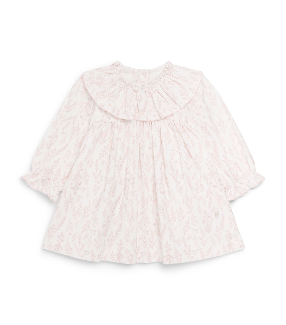 Patachou Needlecord Printed Ruffle-Collar Dress (0-24 Months) Ecru Flrl Prnt Image 1