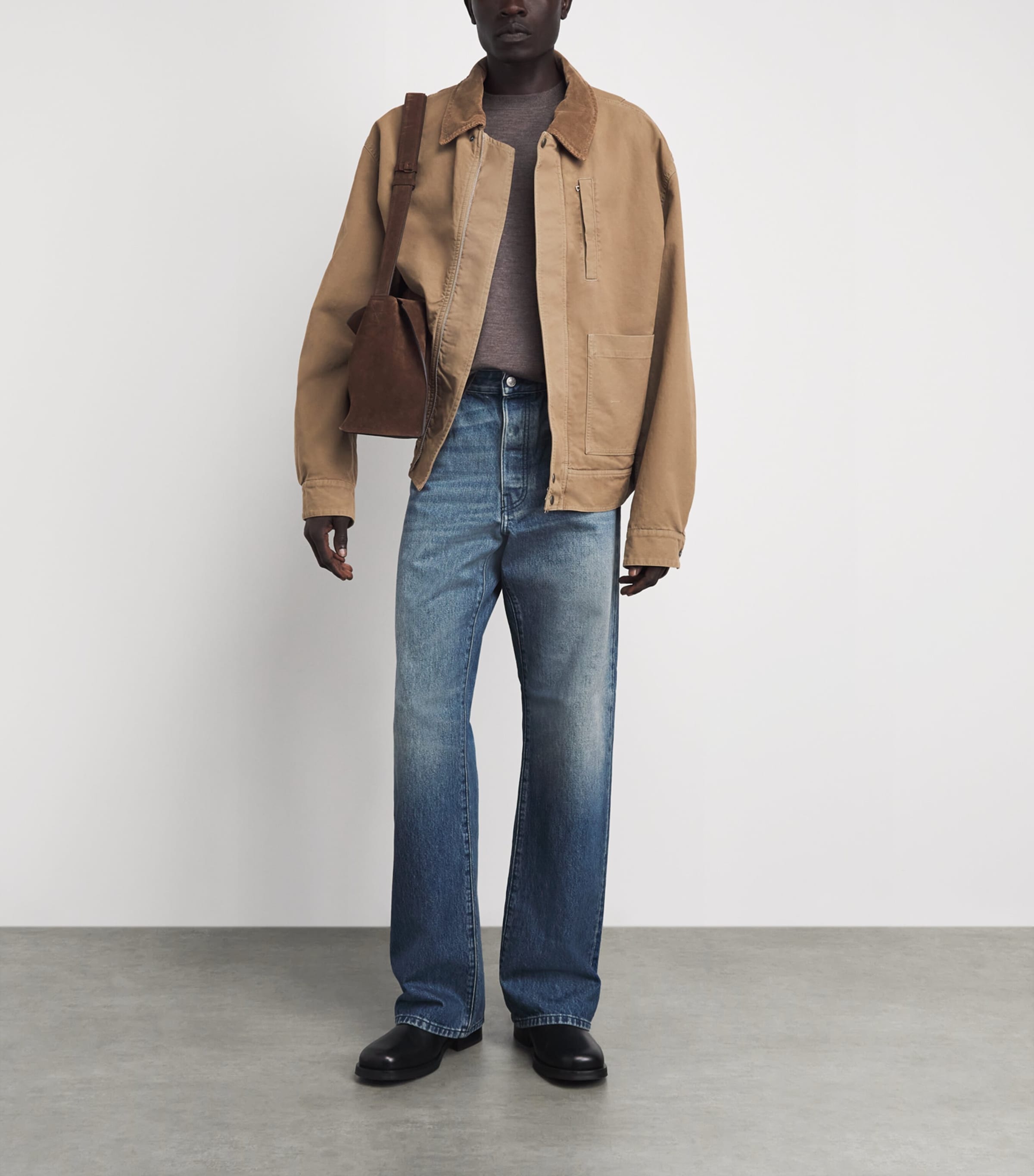 Gabriela Hearst Mens Merino Wool Palco Sweater Walnut Image 2