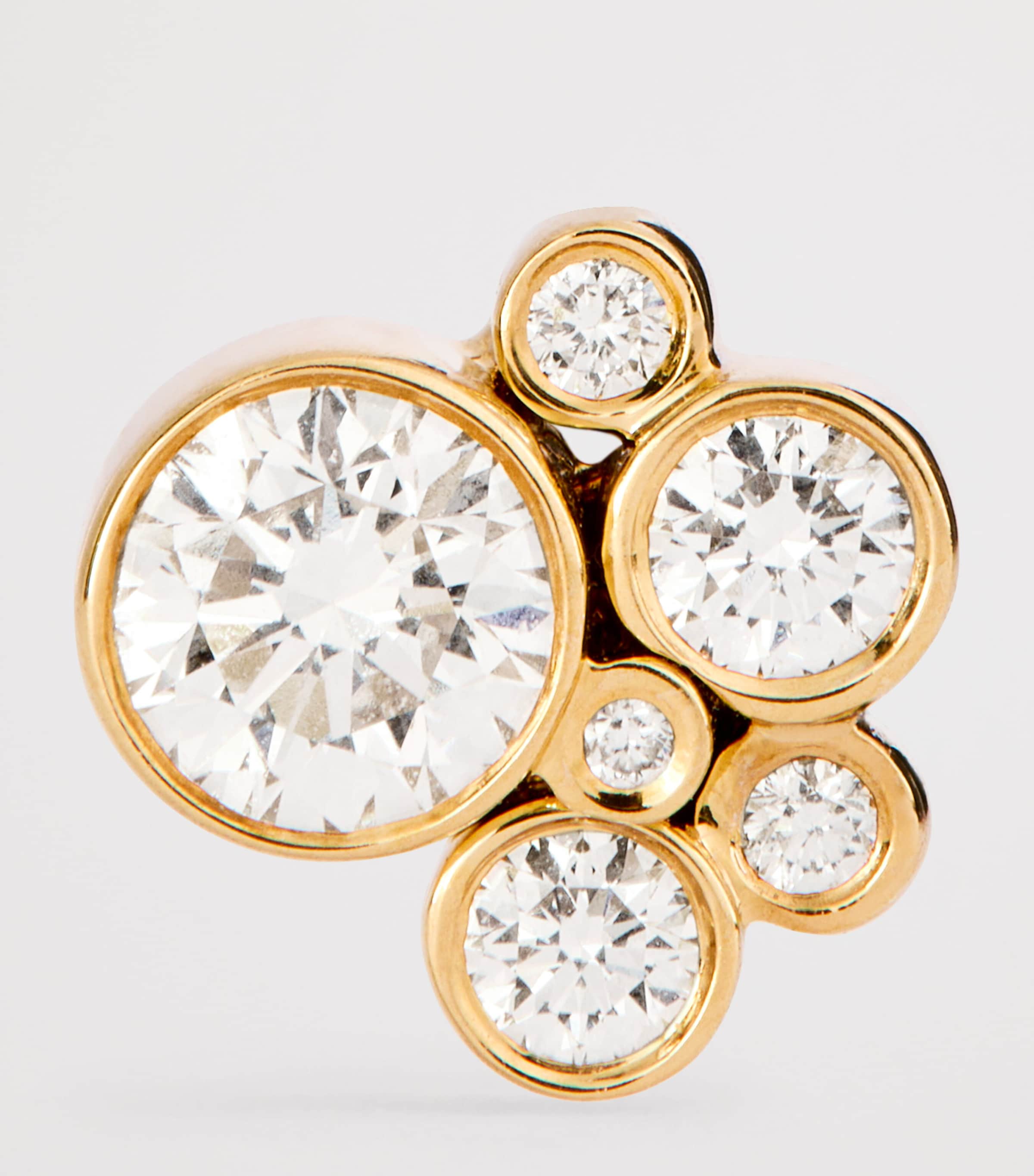 Yellow Gold and Diamond Bisou Diamant Single Earring YELLOW GOLD Image 3