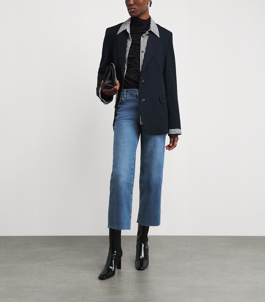 FRAME Womens The Mellow Slim Wide-Leg Jeans Cnls Canals Image 2