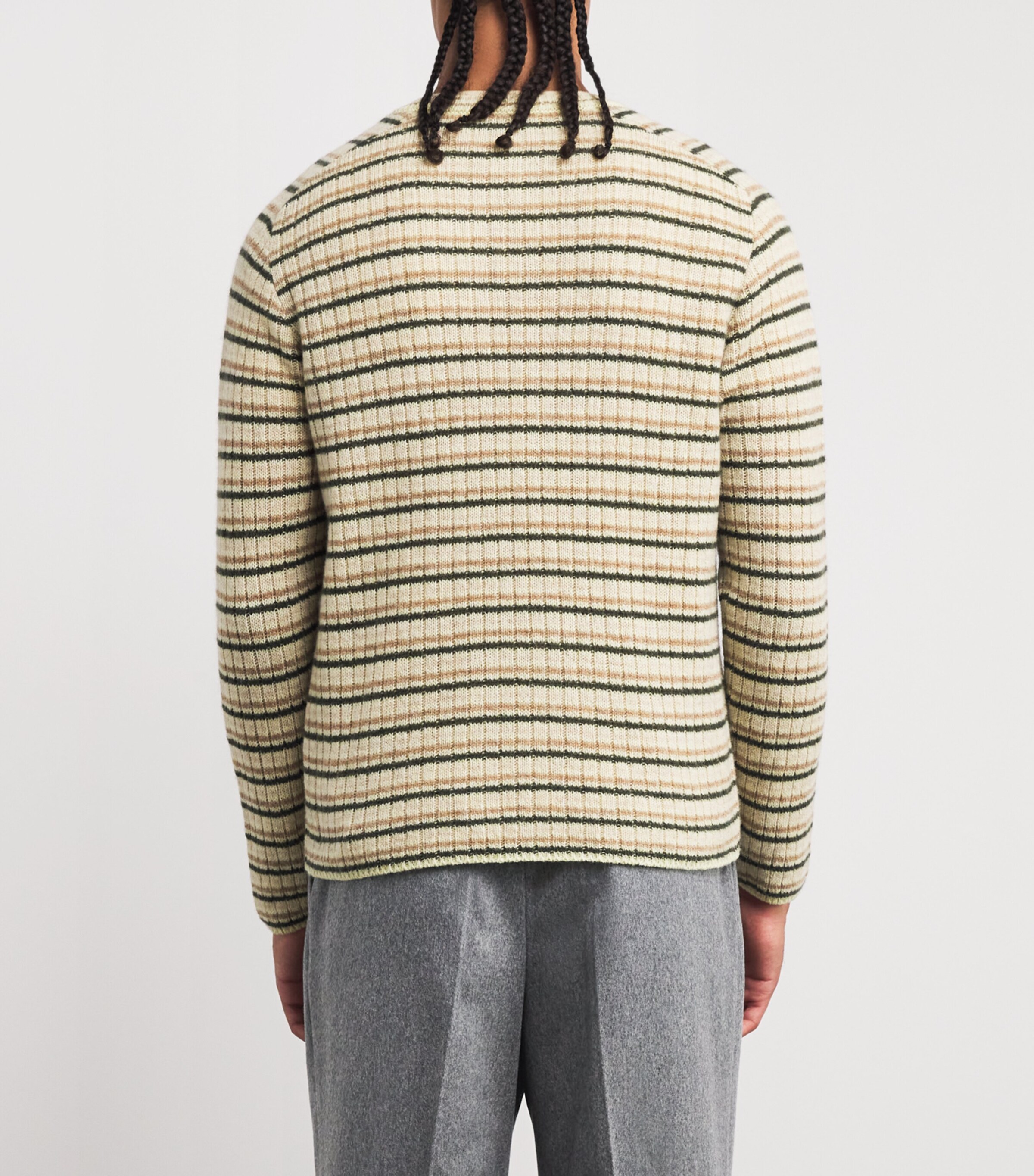 Wool-Cashmere Stripe Sweater IVORY STRIPE Image 4