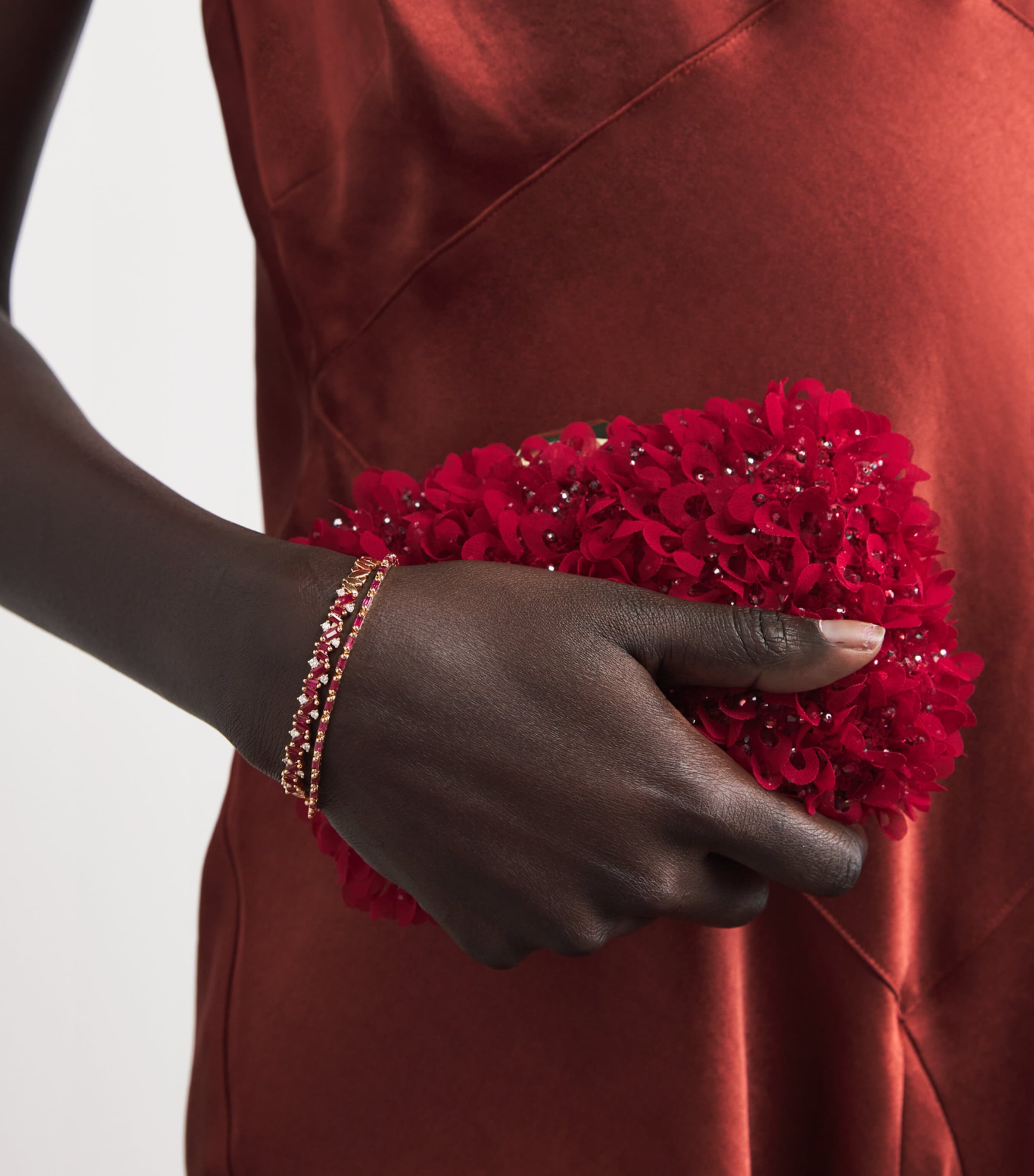 Suzanne Kalan Rose Gold, Diamond and Ruby Frenzy Reborn Bangle Rg/r Image 4