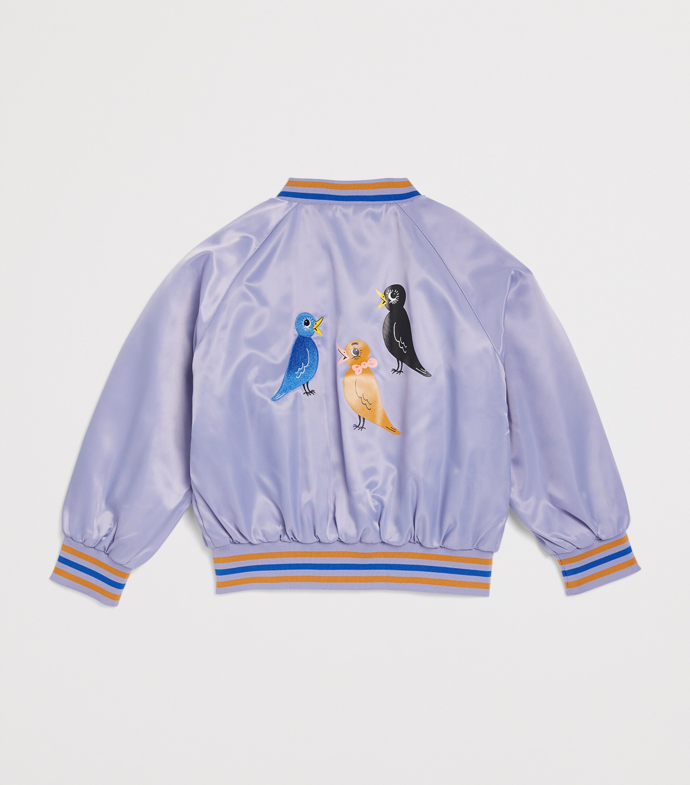 Mini Rodini Blackbird Varsity Jacket (3-11 Years) Purple Image 2