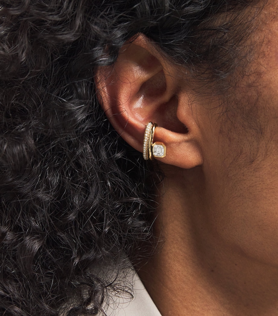 Yellow Gold and Diamond Floating Ear Cuff YELLOW GOLD Image 2