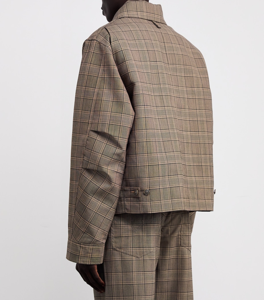 Cotton-Blend Check Chore Jacket BROWN CHECK Image 4