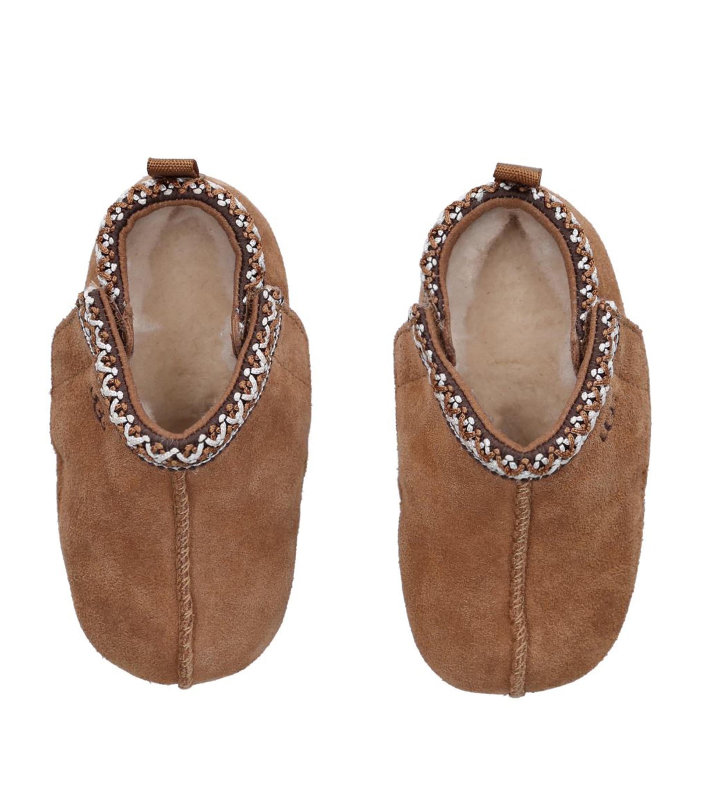 Suede Baby Tasman Slipper Shoes BROWN Image 4