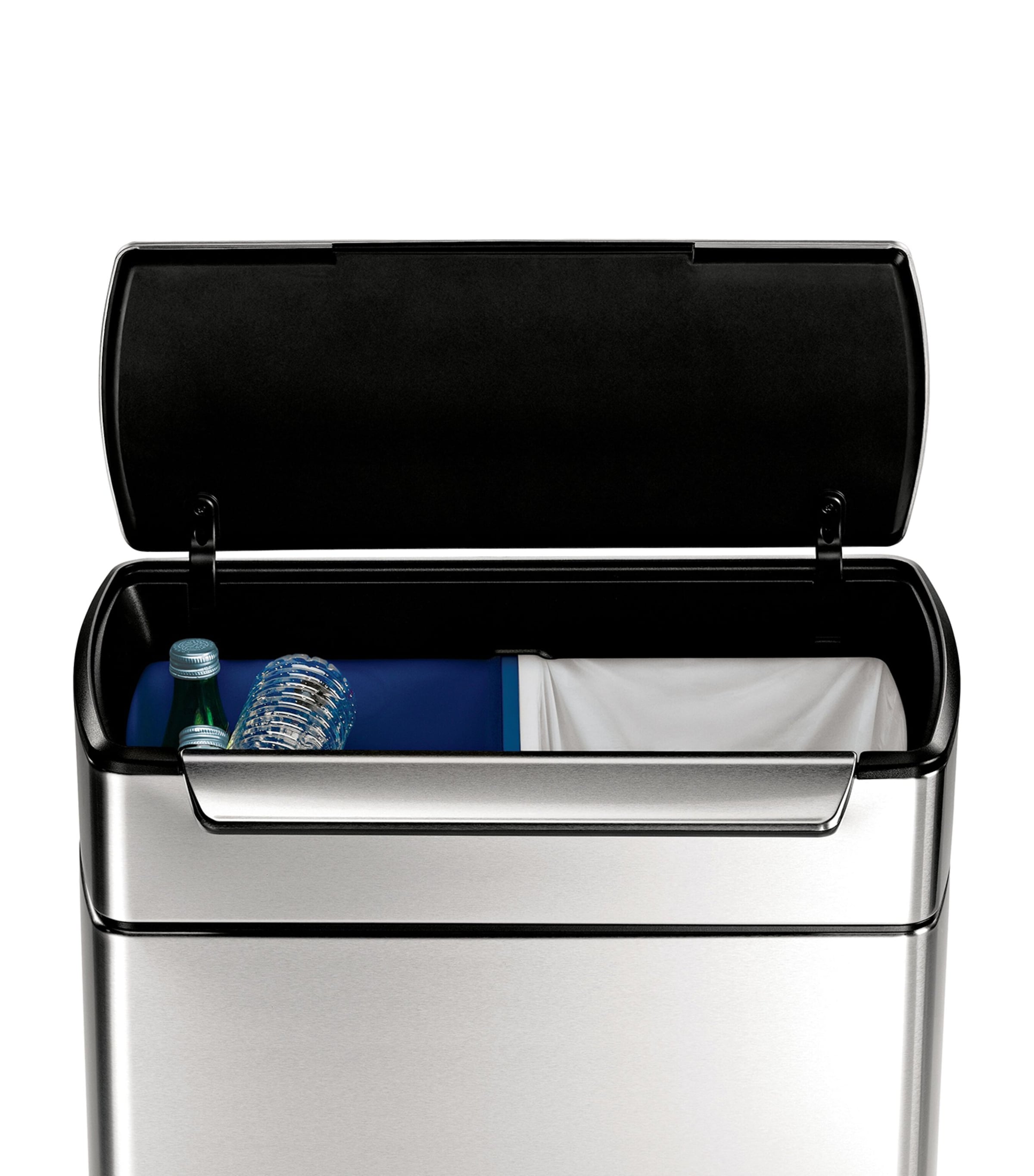 Stainless Steel Dual-Compartment Bin (48L) NO COLOUR Image 4