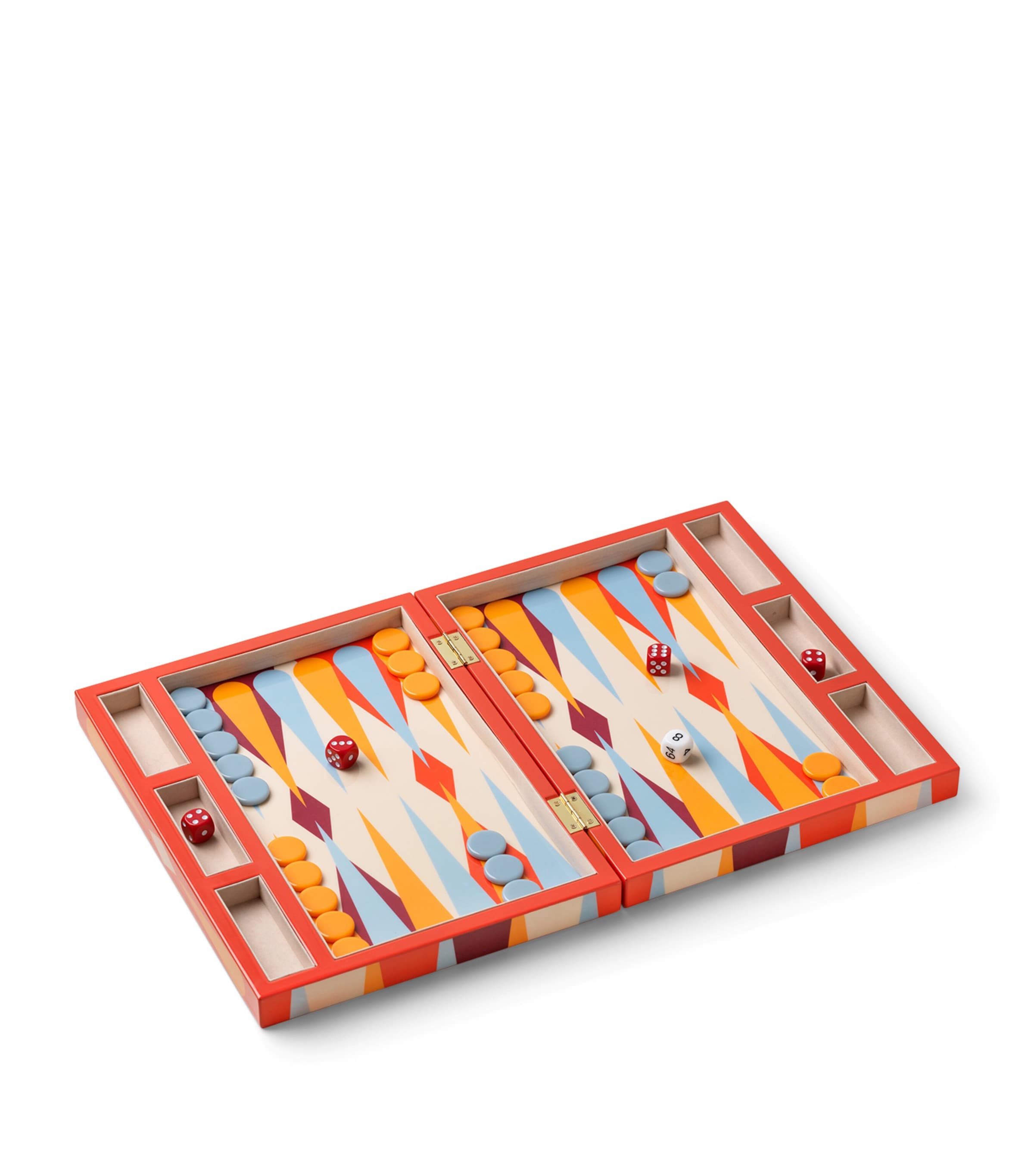 Printworks Lacquered Backgammon Set Red Image 6