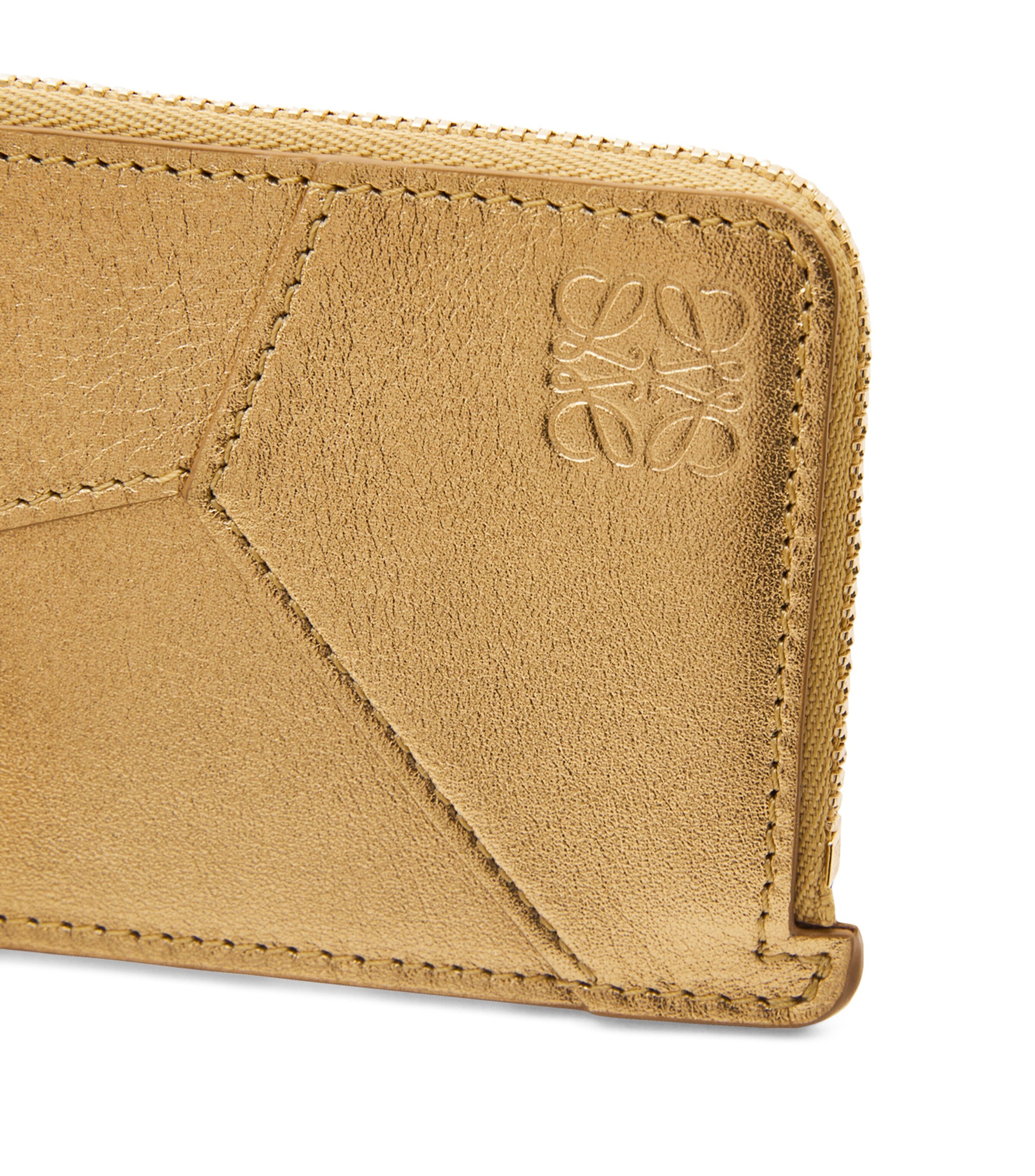 LOEWE Gold Leather Puzzle Coin and Card Holder | Harrods US