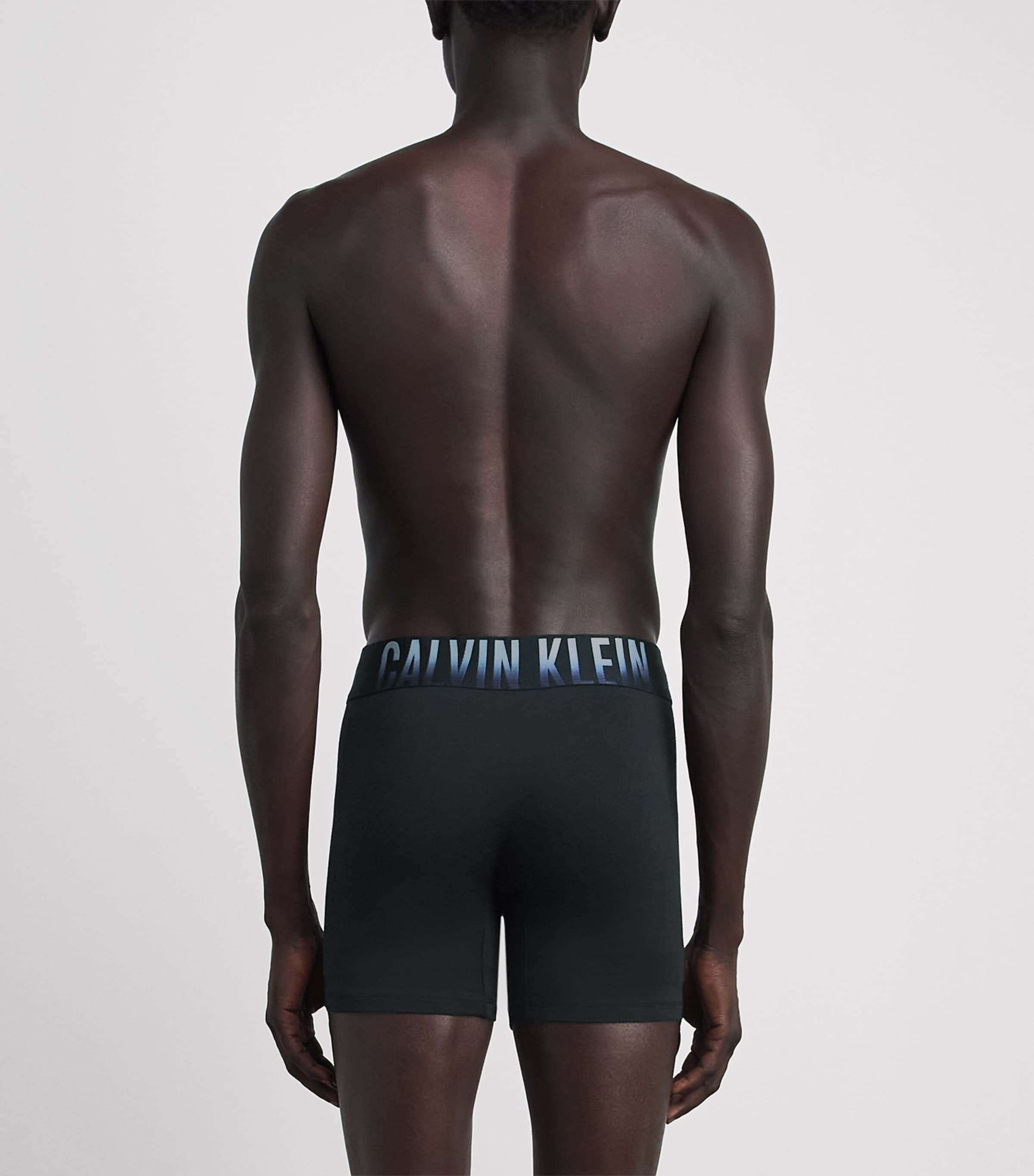 Calvin Klein Mens Stretch-Cotton Intense Power Trunks (Pack of 3) Plein Air Dark Image 3