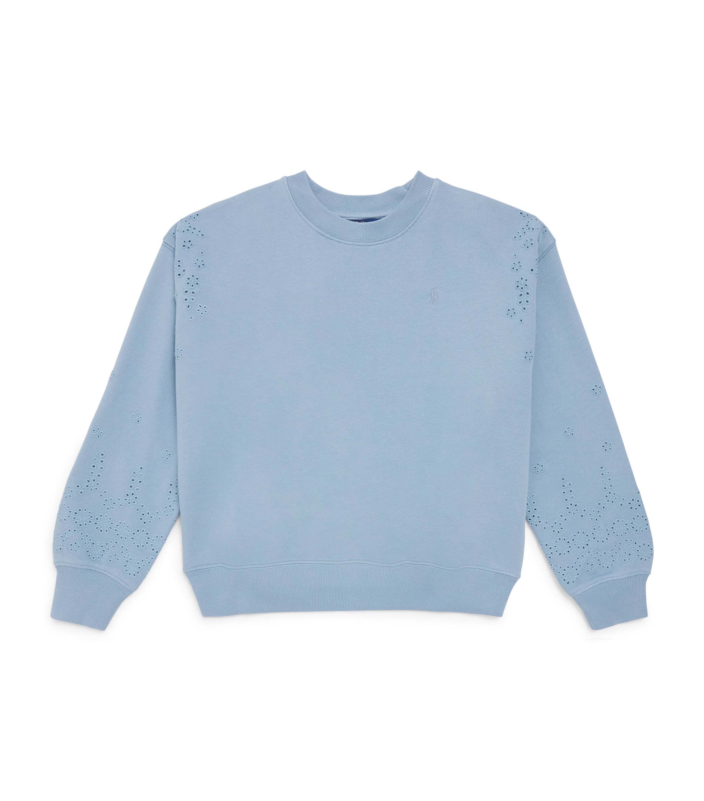 Ralph Lauren Kids Cotton Pointelle-Detail Sweatshirt (7-14 Years) Image 1