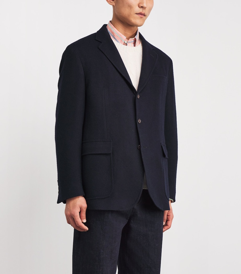 Cashmere Polo Tailored Fit Blazer NAVY Image 3